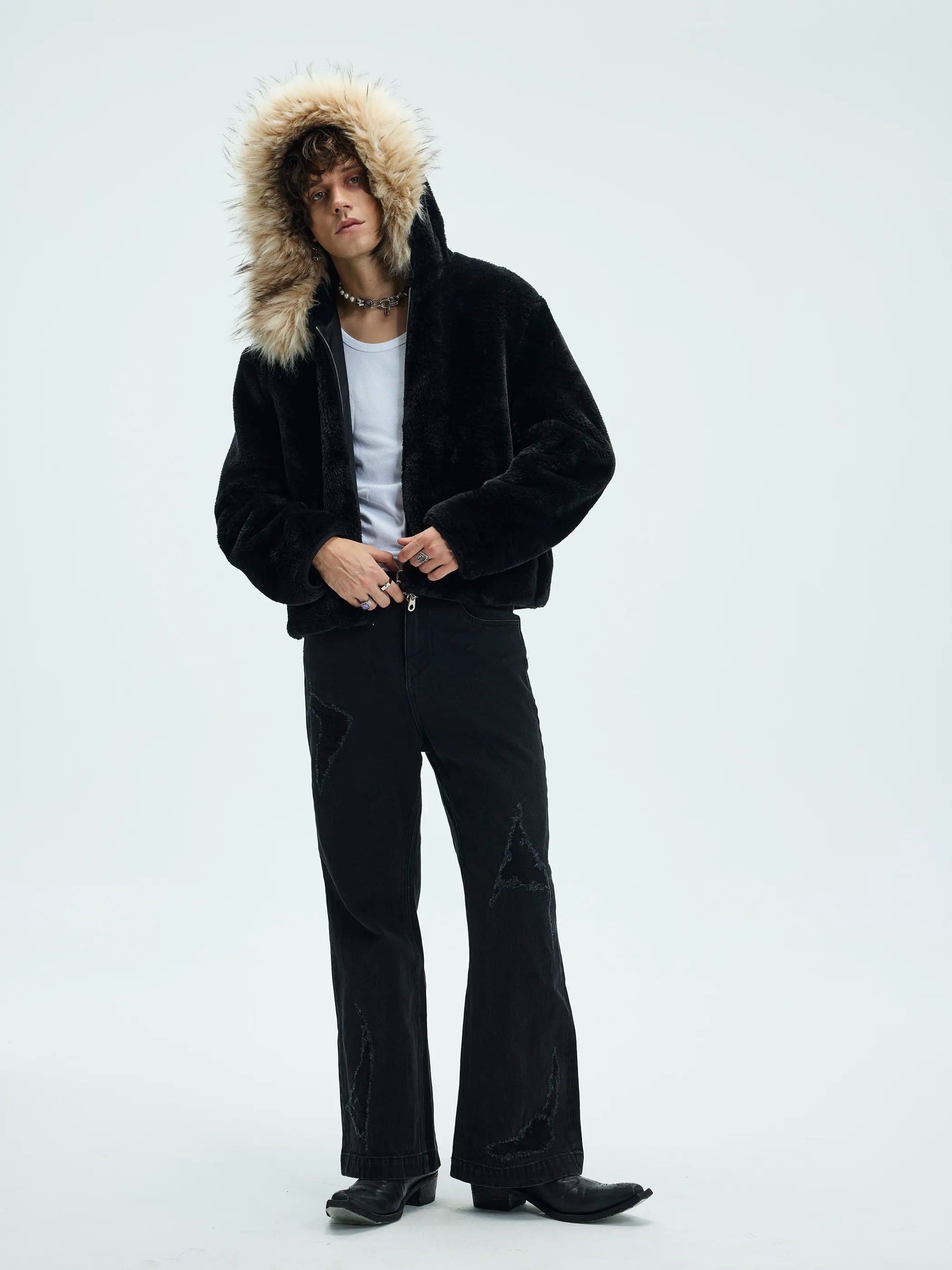 Zip-Off Fleece Hooded Coat