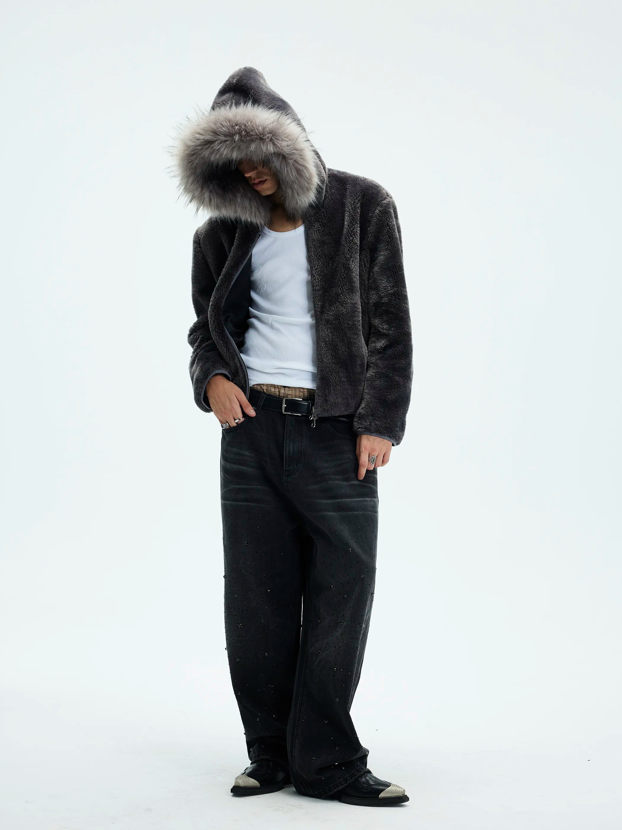 Zip-Off Fleece Hooded Coat