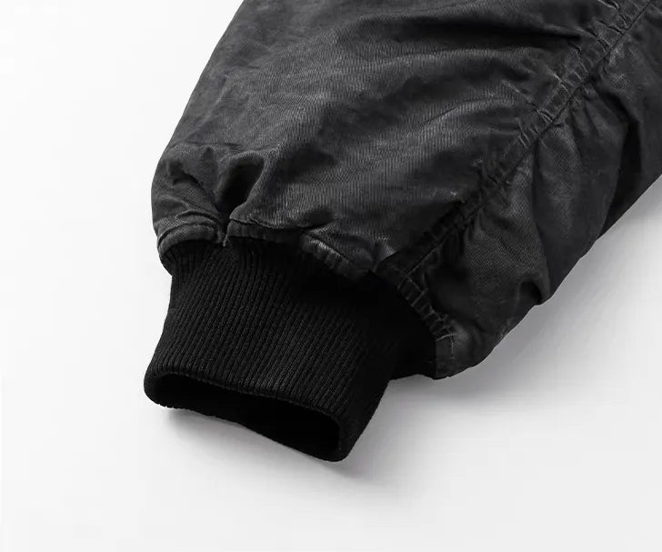 Distressed MA-1 bomber flight jacket