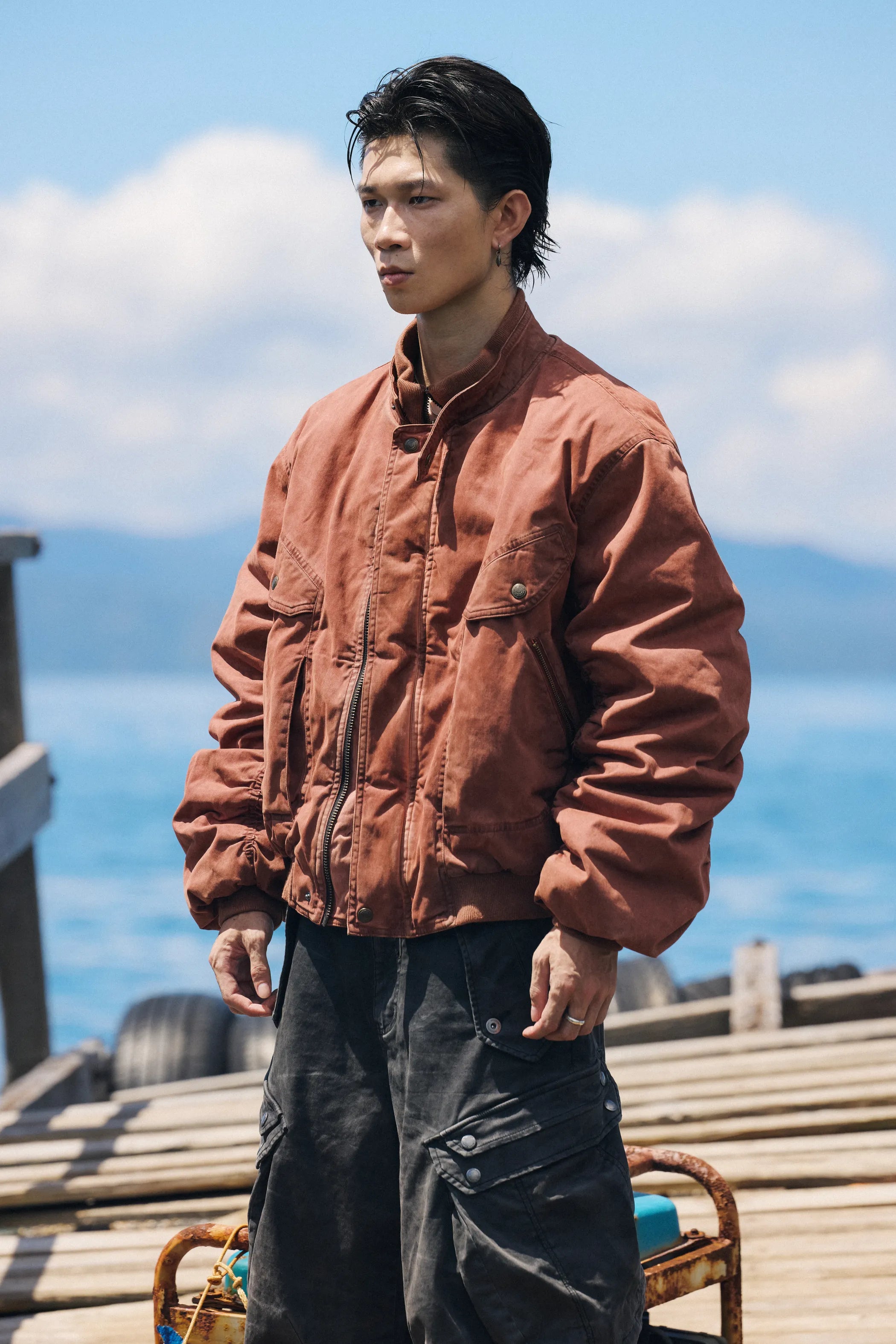 "New Sun" bomber jacket cotton coat