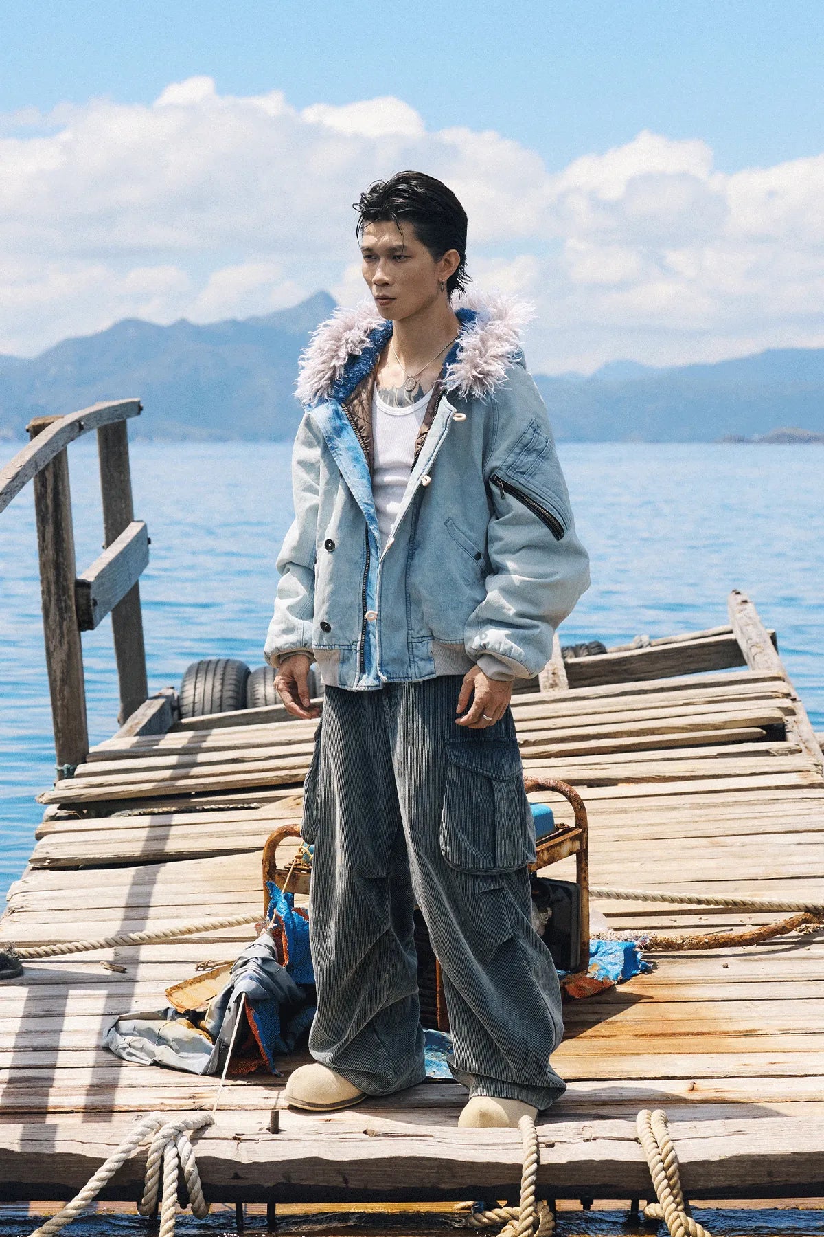 "Swim Until the Sea Turns Blue" N-2B flight jacket