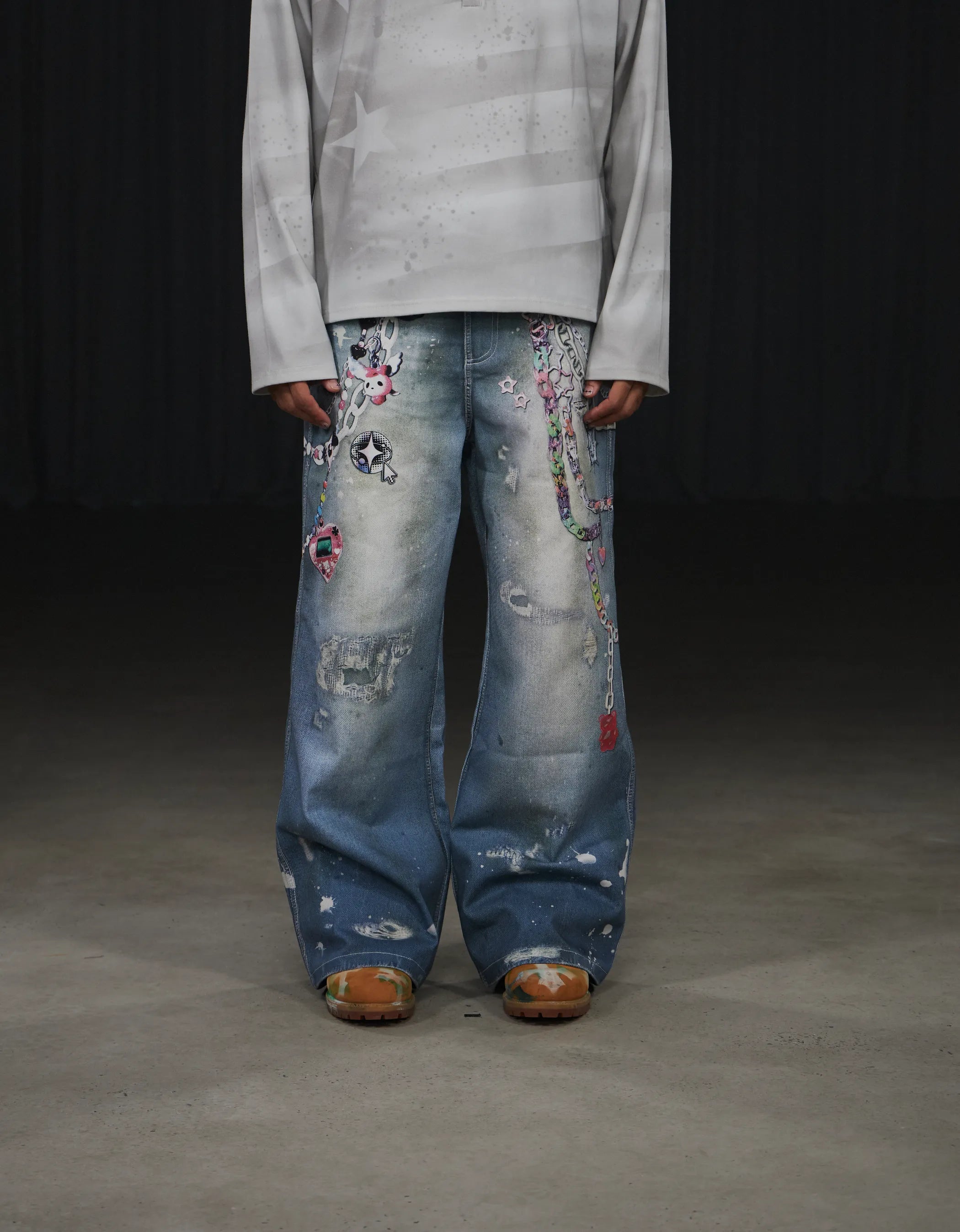 Cartoon Chain Pants