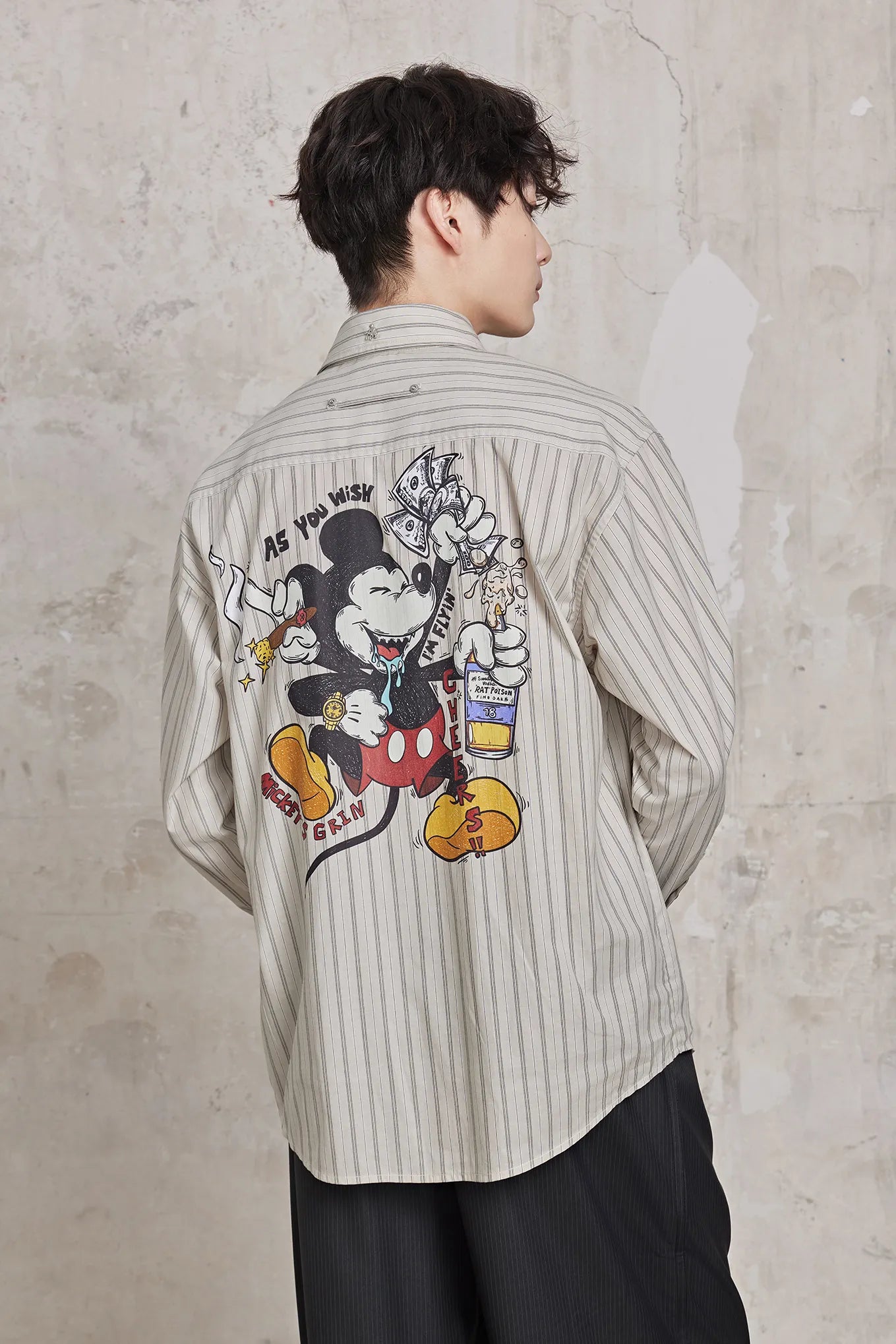 Betrayed Ideals Mickey Striped Shirt