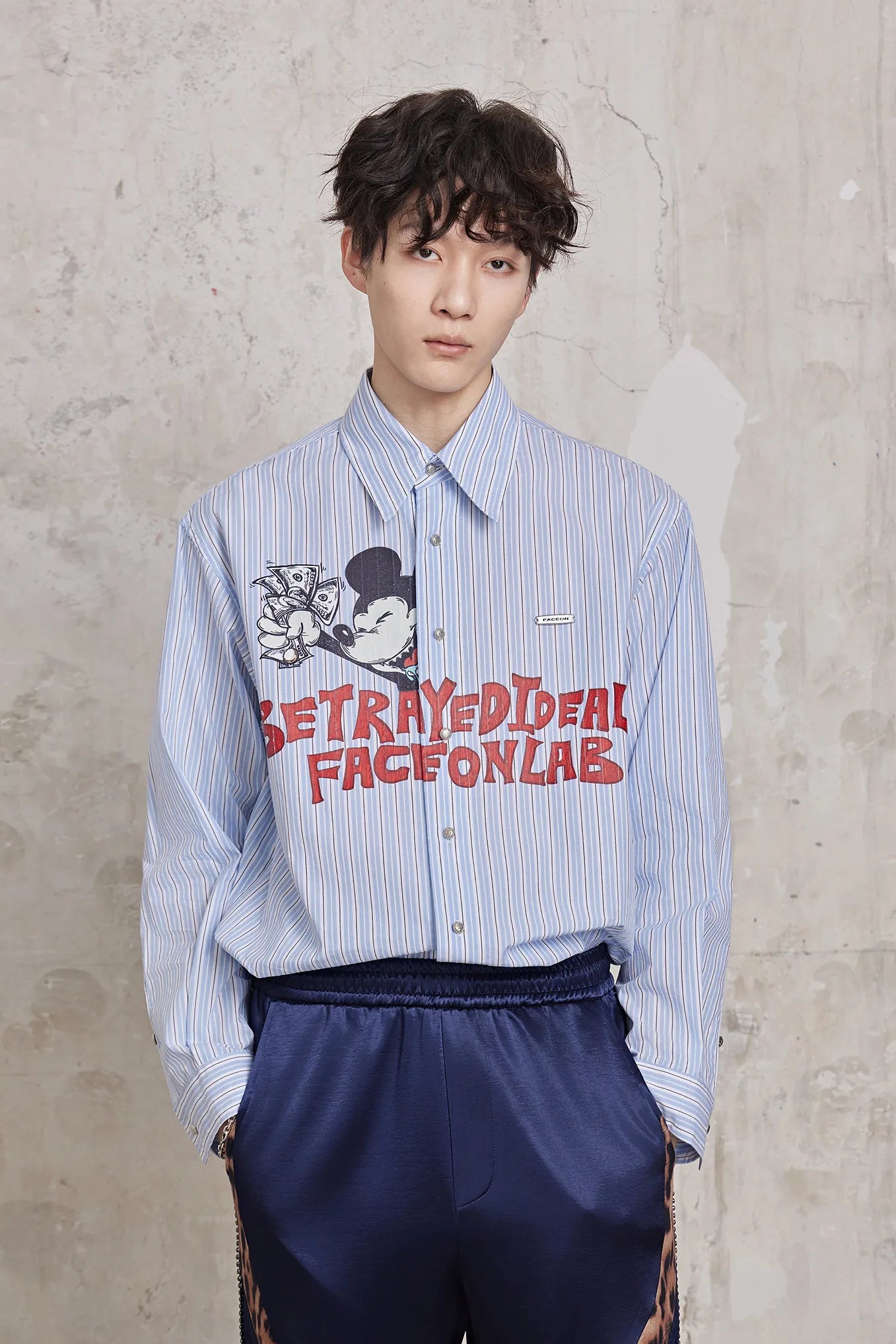 Betrayed Ideals Mickey Striped Shirt