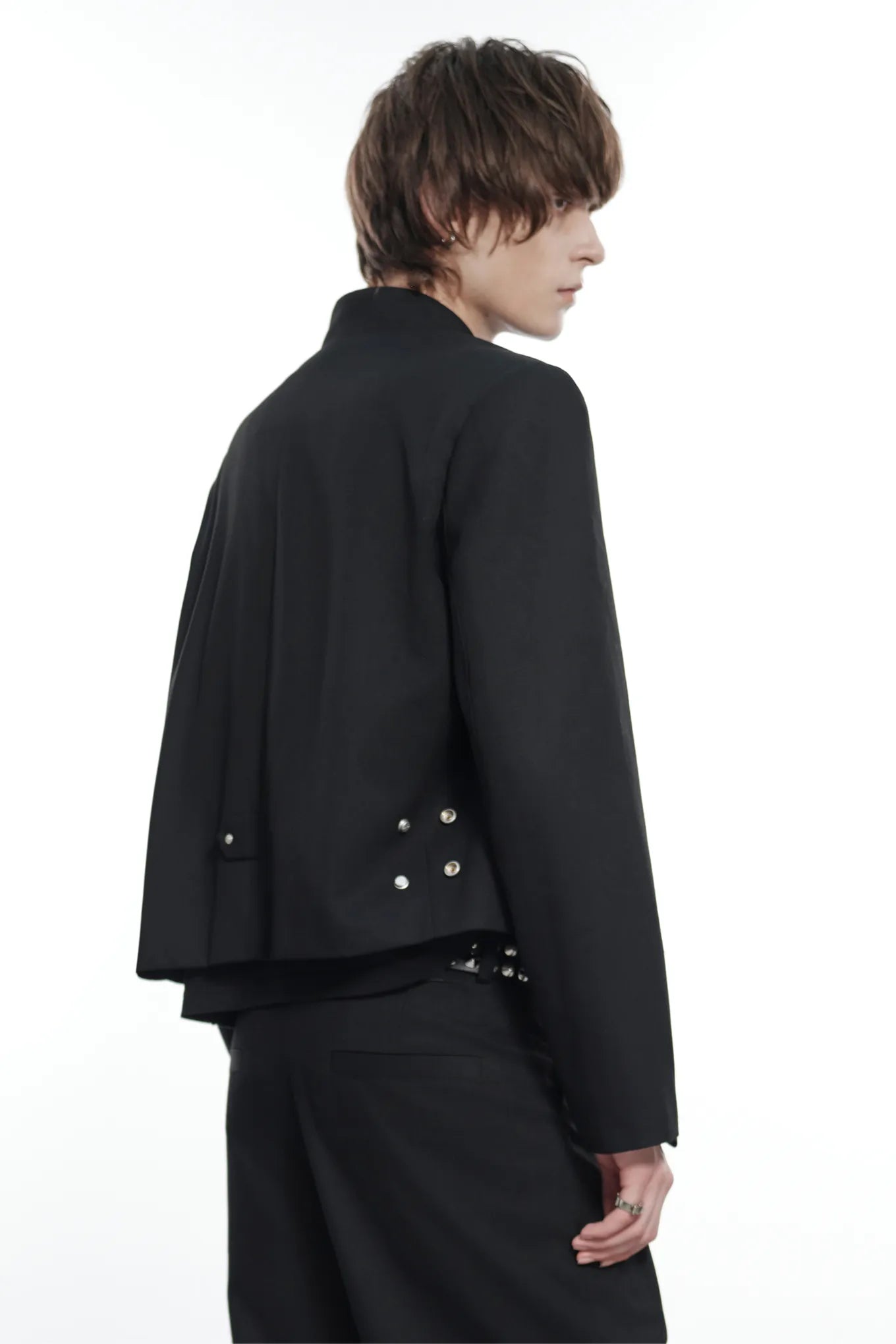 Cropped Punk Military Jacket