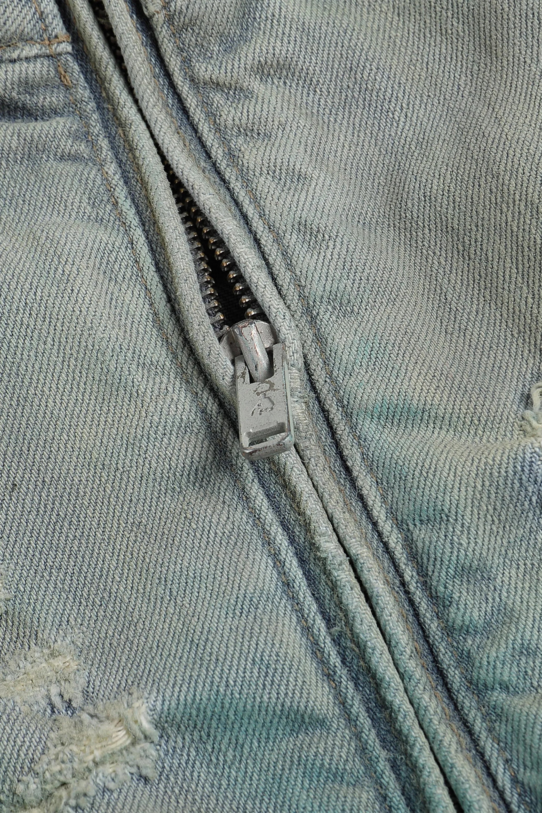 Distressed Denim Akira Moto Jacket
