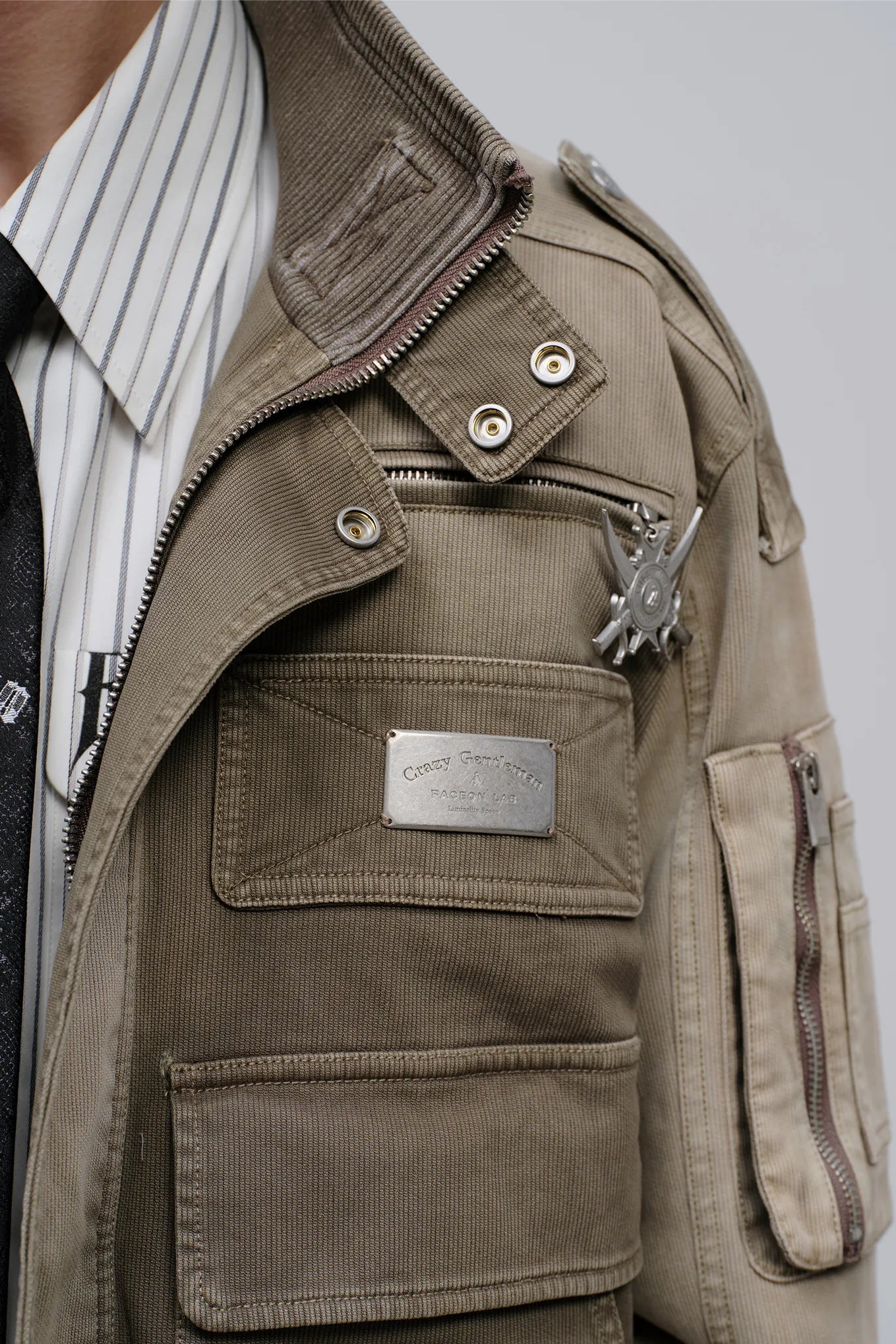 Mechanic Multi-Pocket Bomber Jacket
