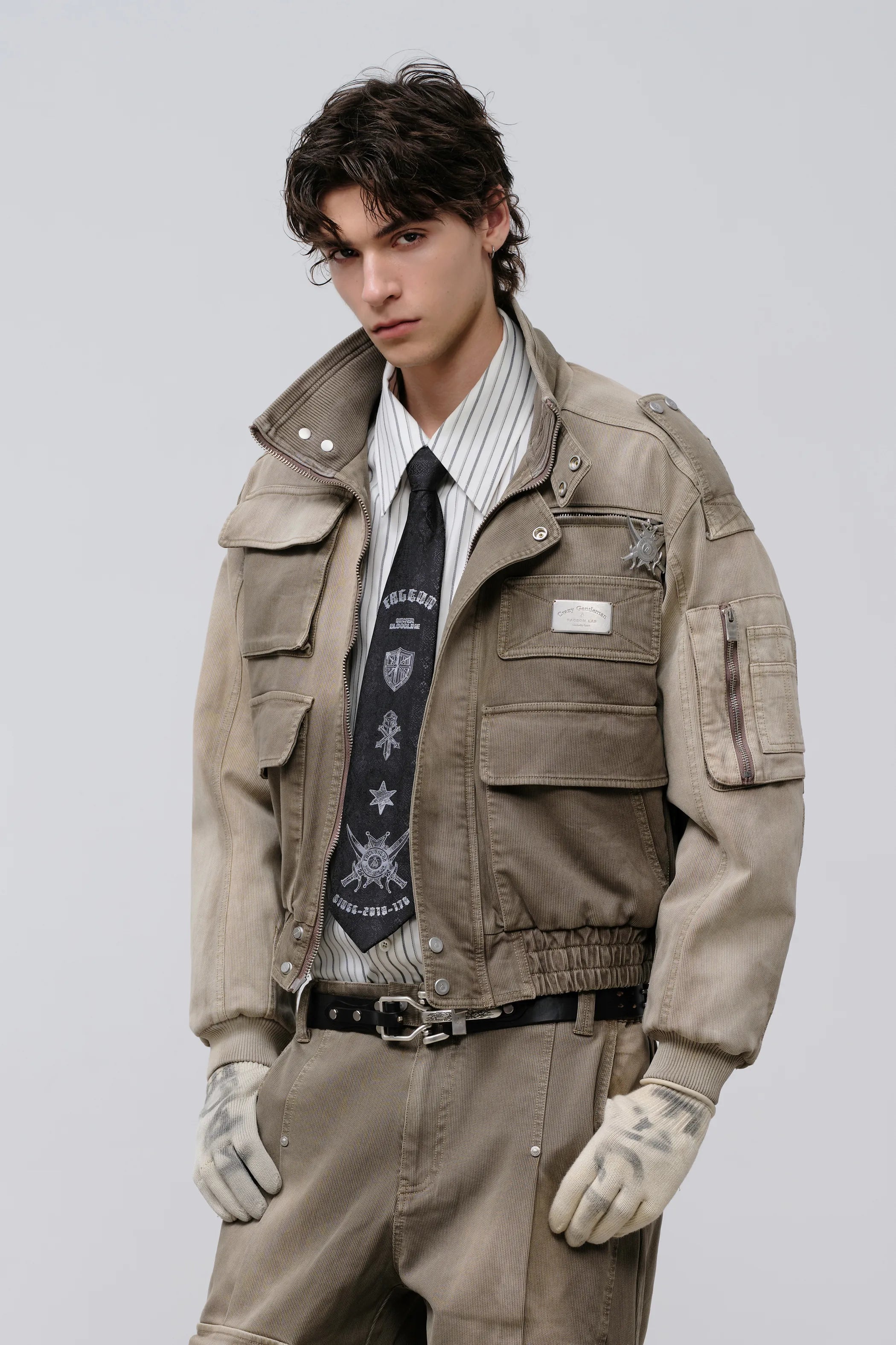 Mechanic Multi-Pocket Bomber Jacket