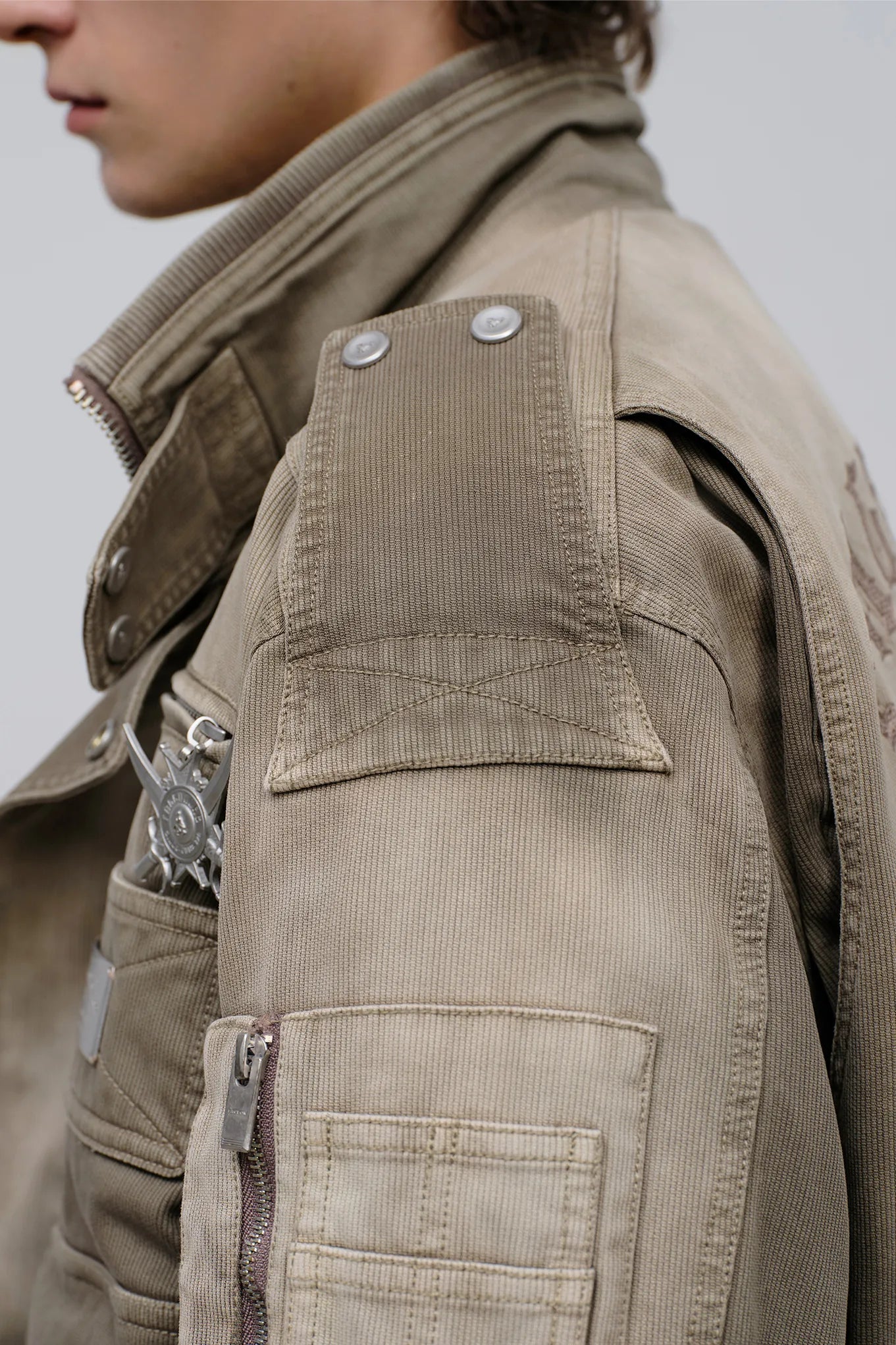 Mechanic Multi-Pocket Bomber Jacket