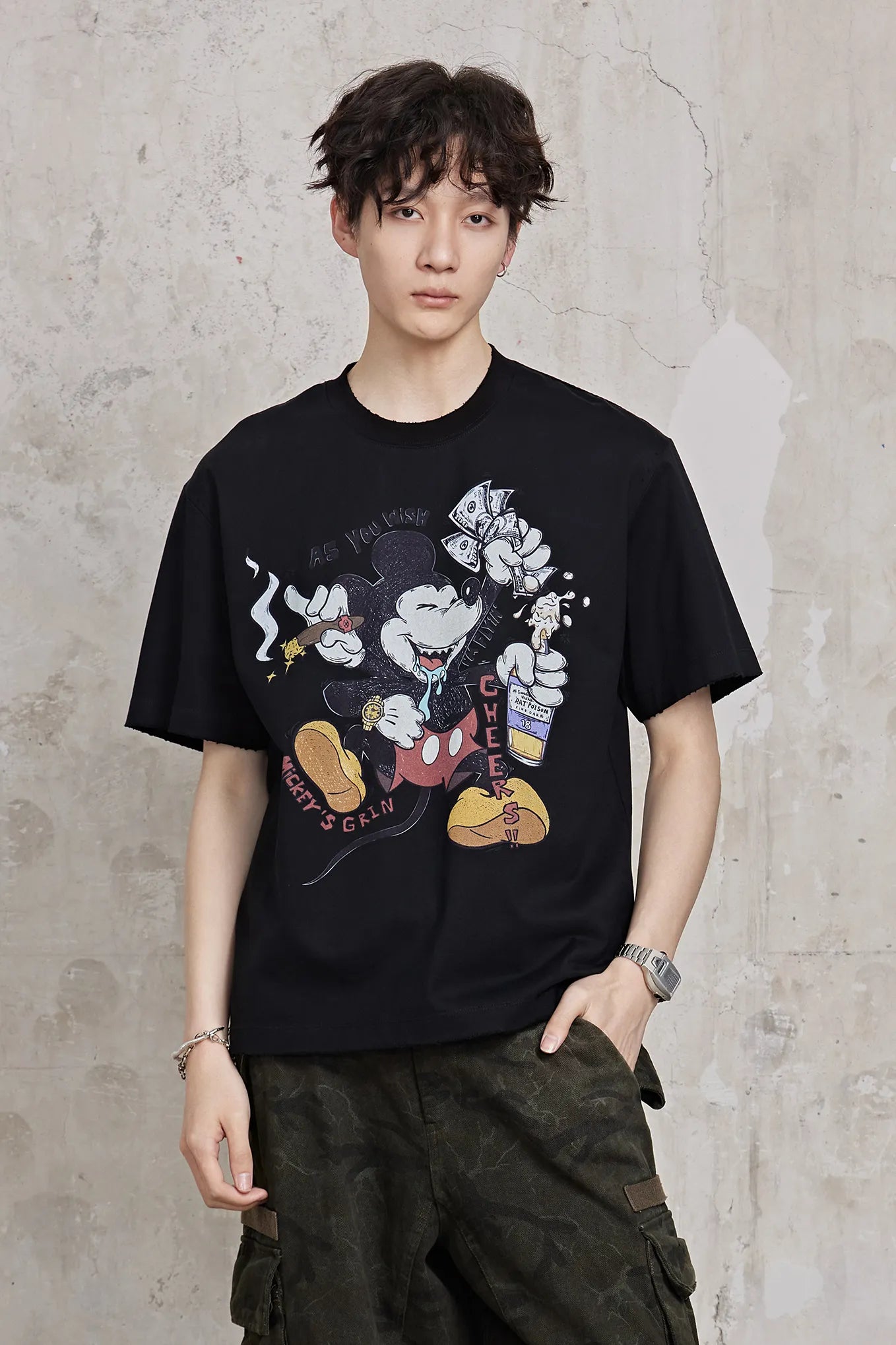 Mickey Mouse Graphic Distressed Tee