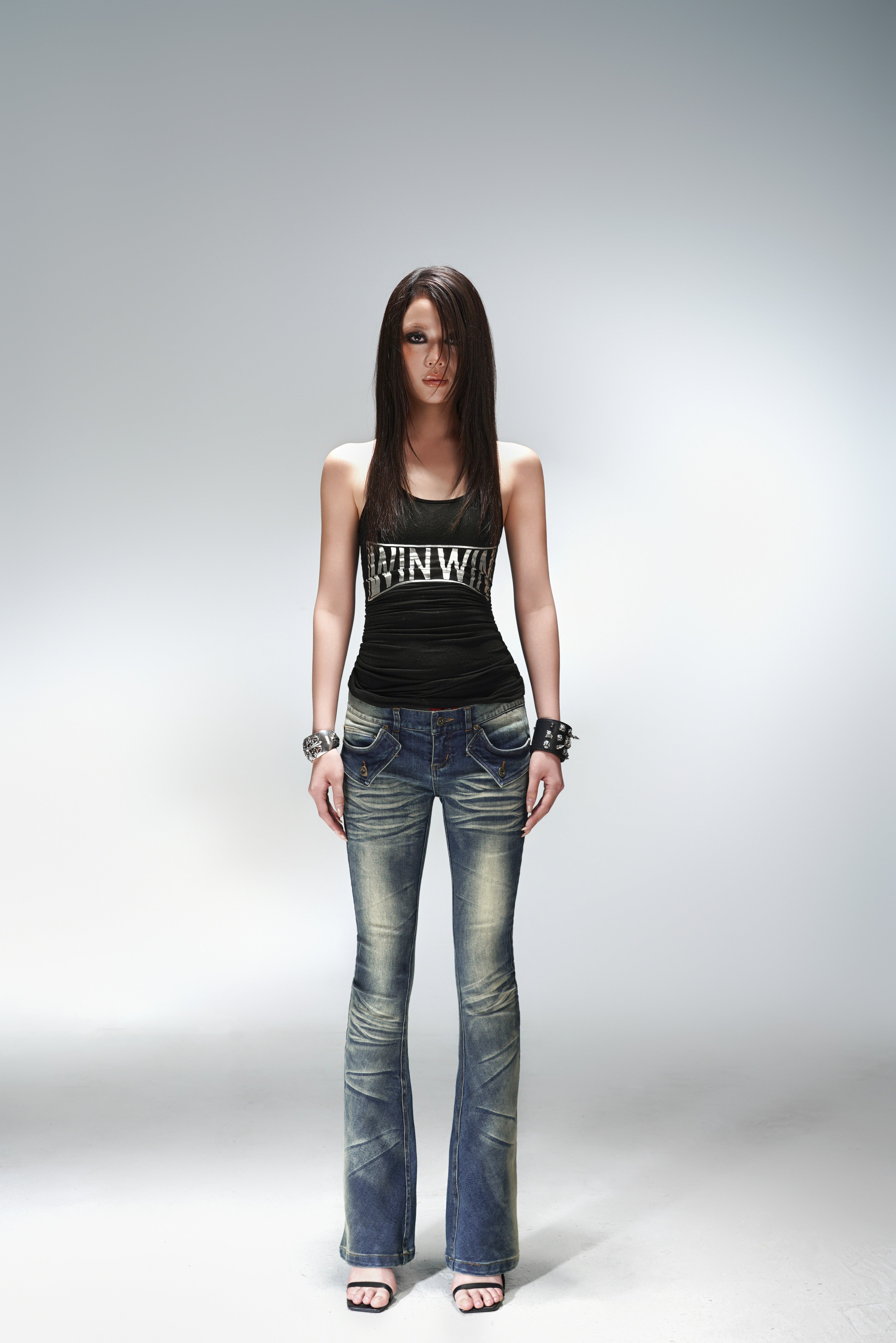 Totem Low Rise Stacked Flare Jeans