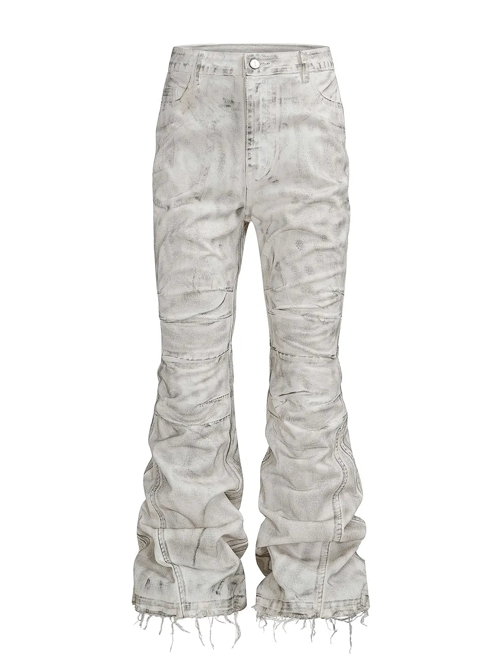 "WXΣ" distressed wax pants