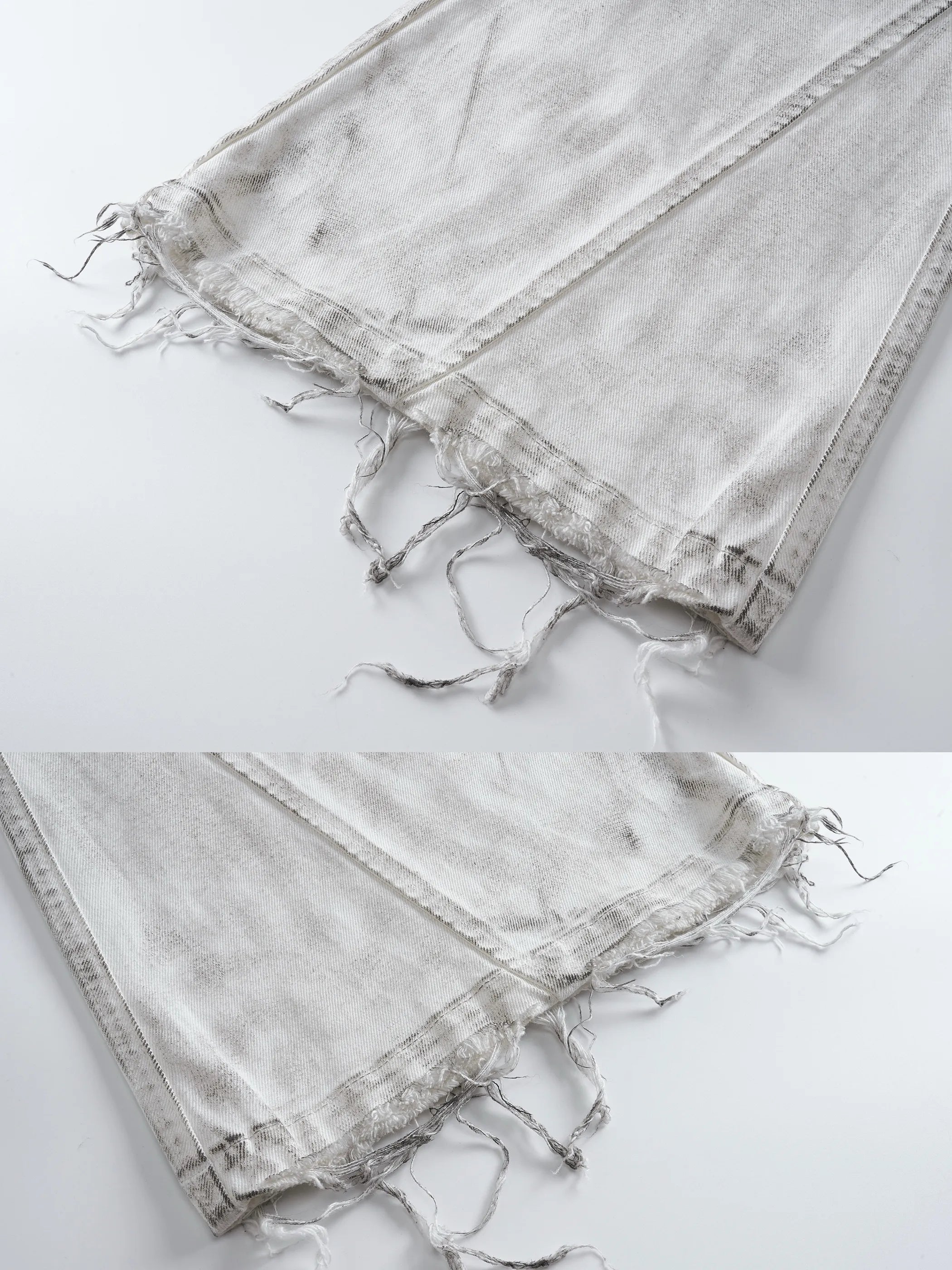 "WXΣ" distressed wax pants