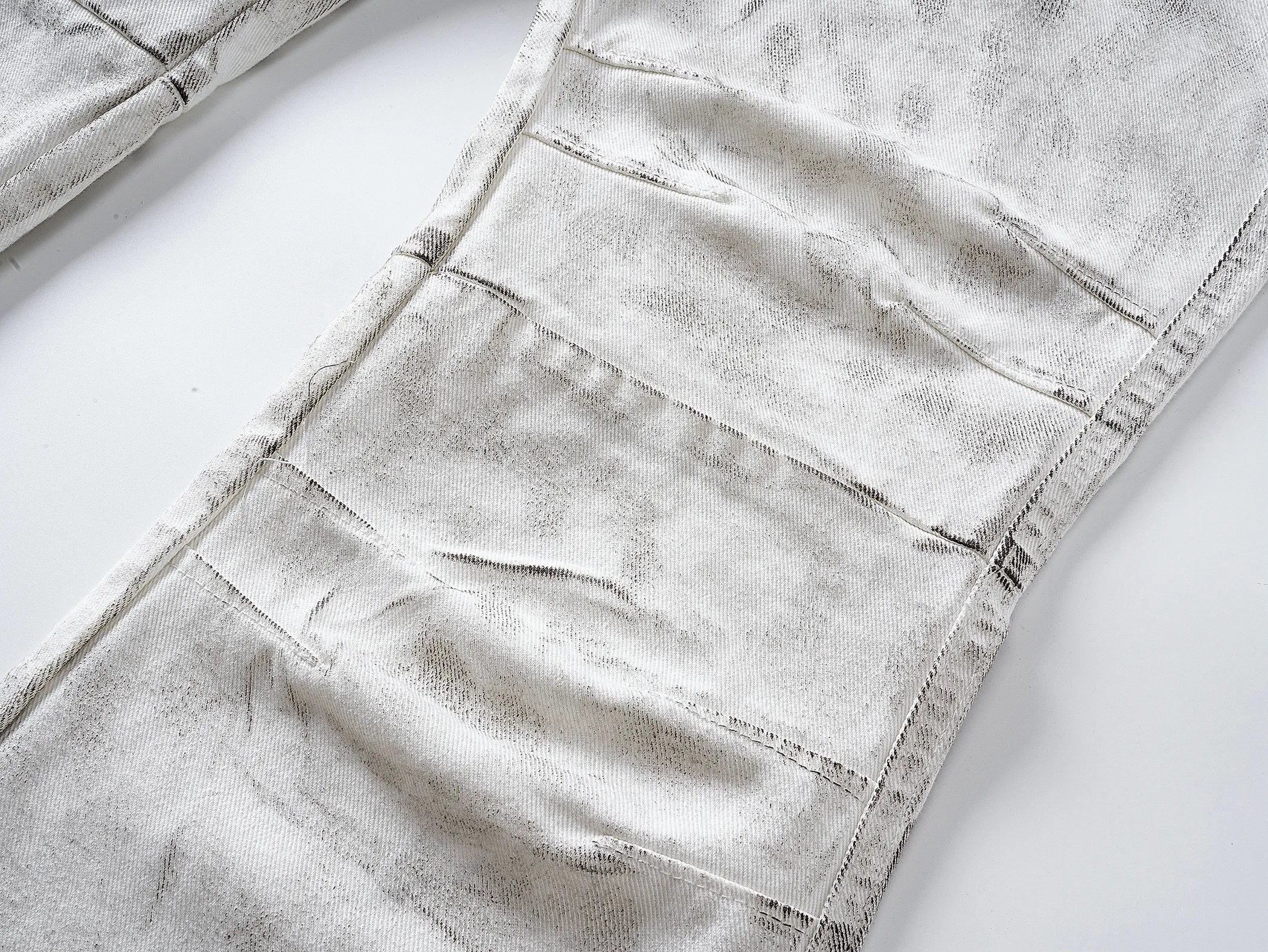 "WXΣ" distressed wax pants