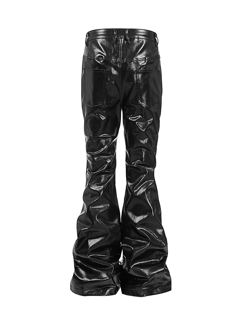 "RЖЯ" Liquid metal zip wax pants