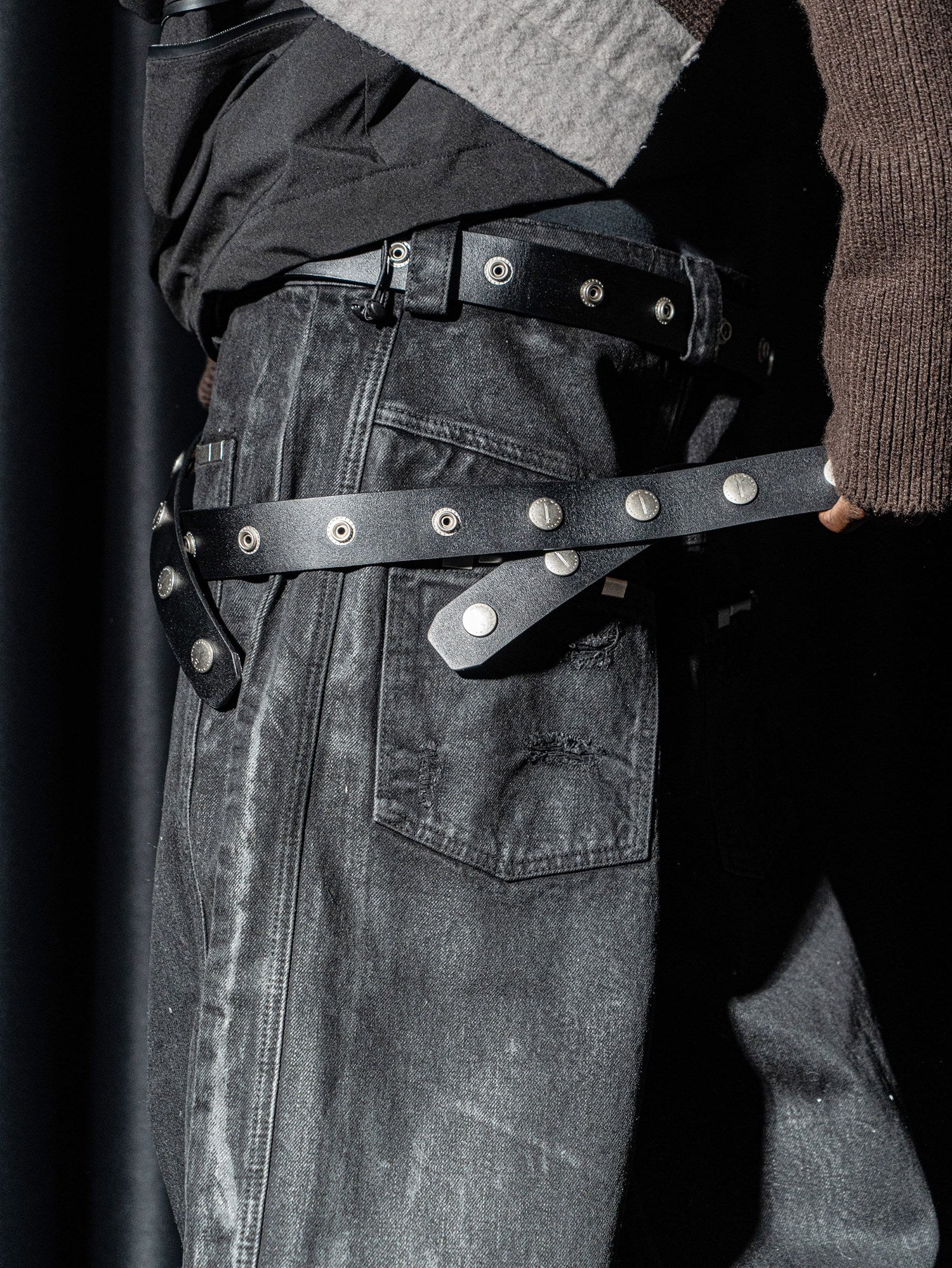 "SØL" Rivet snap-buckle belt