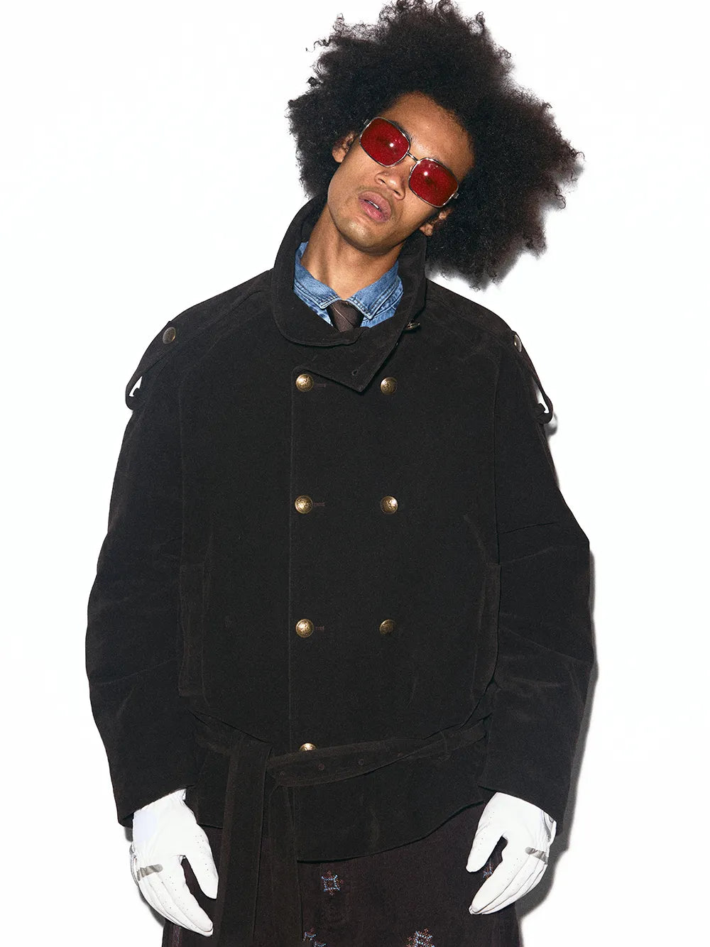 Double-breasted windbreaker cotton coat