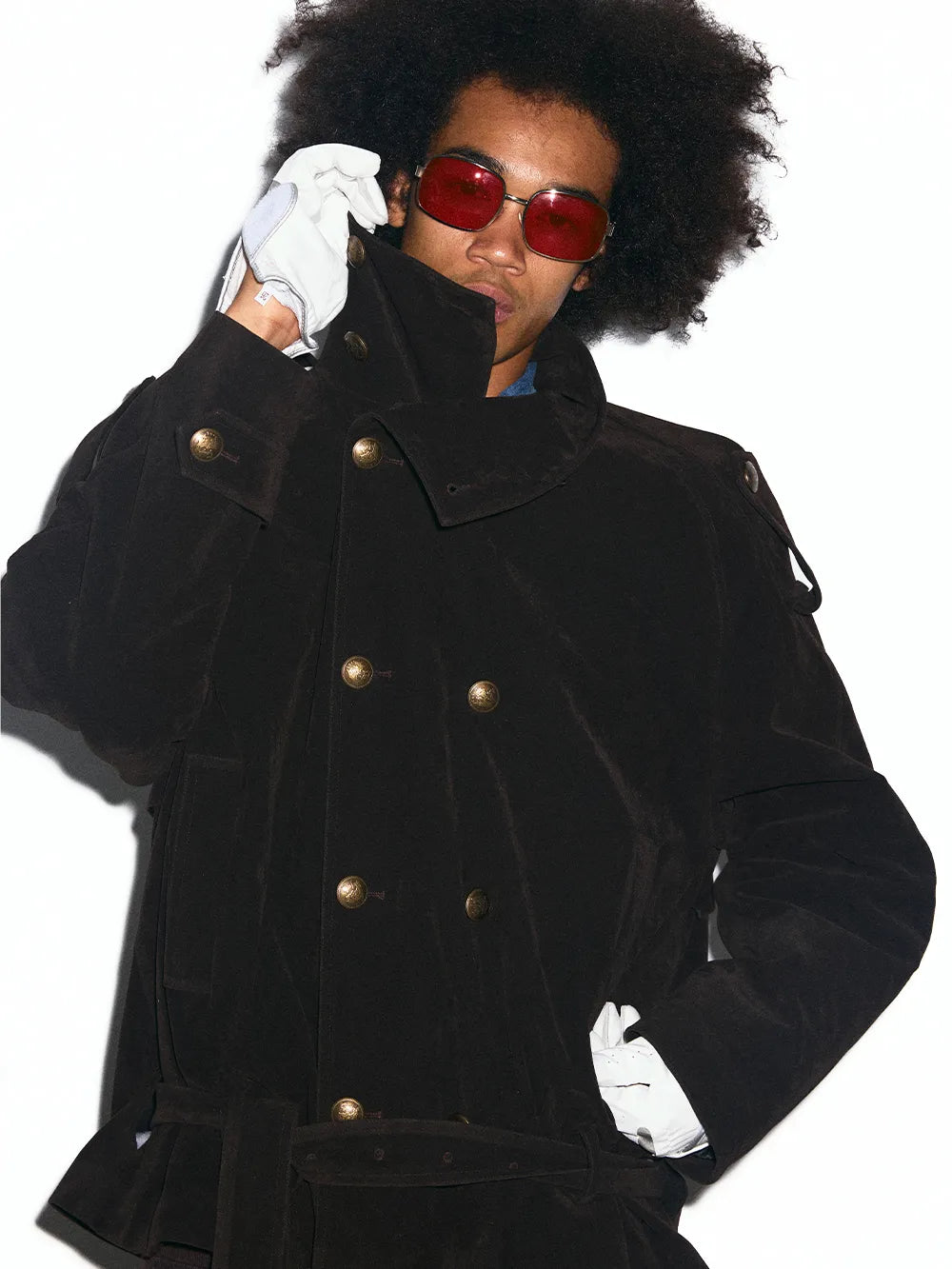 Double-breasted windbreaker cotton coat