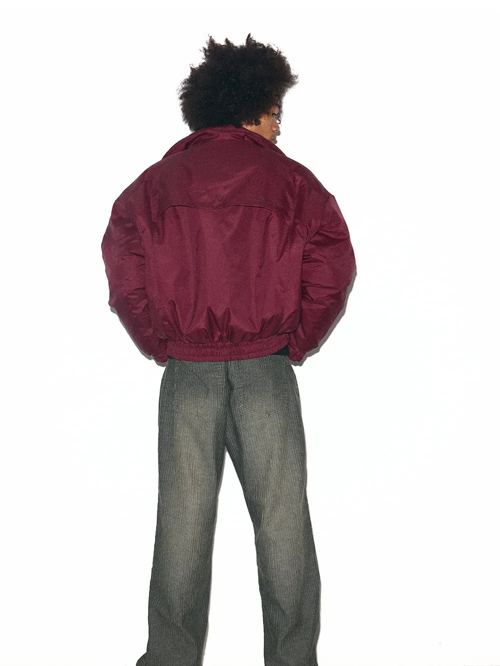 Mercerized nylon "Police uniform" down jacket