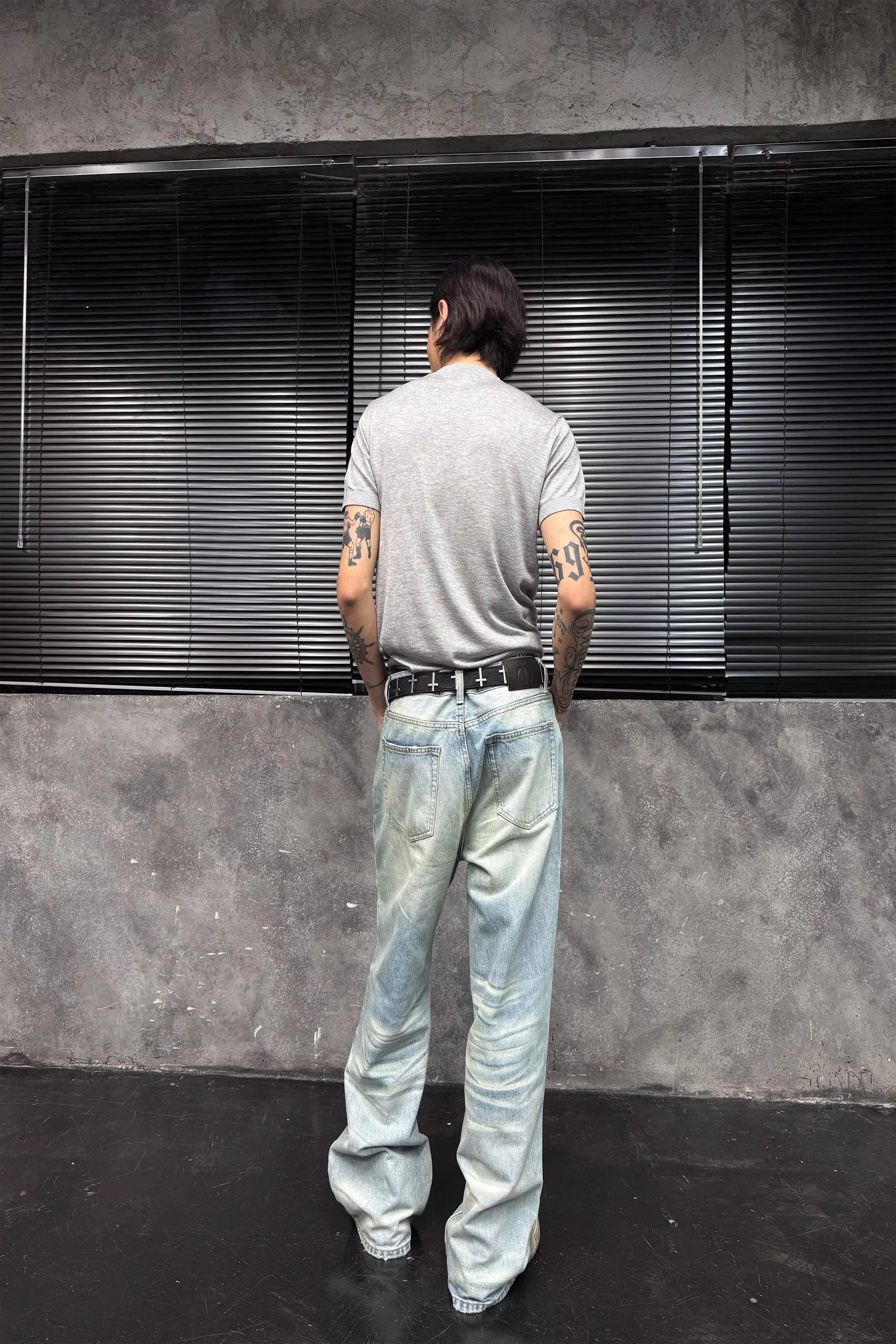 Cream Blue jeans