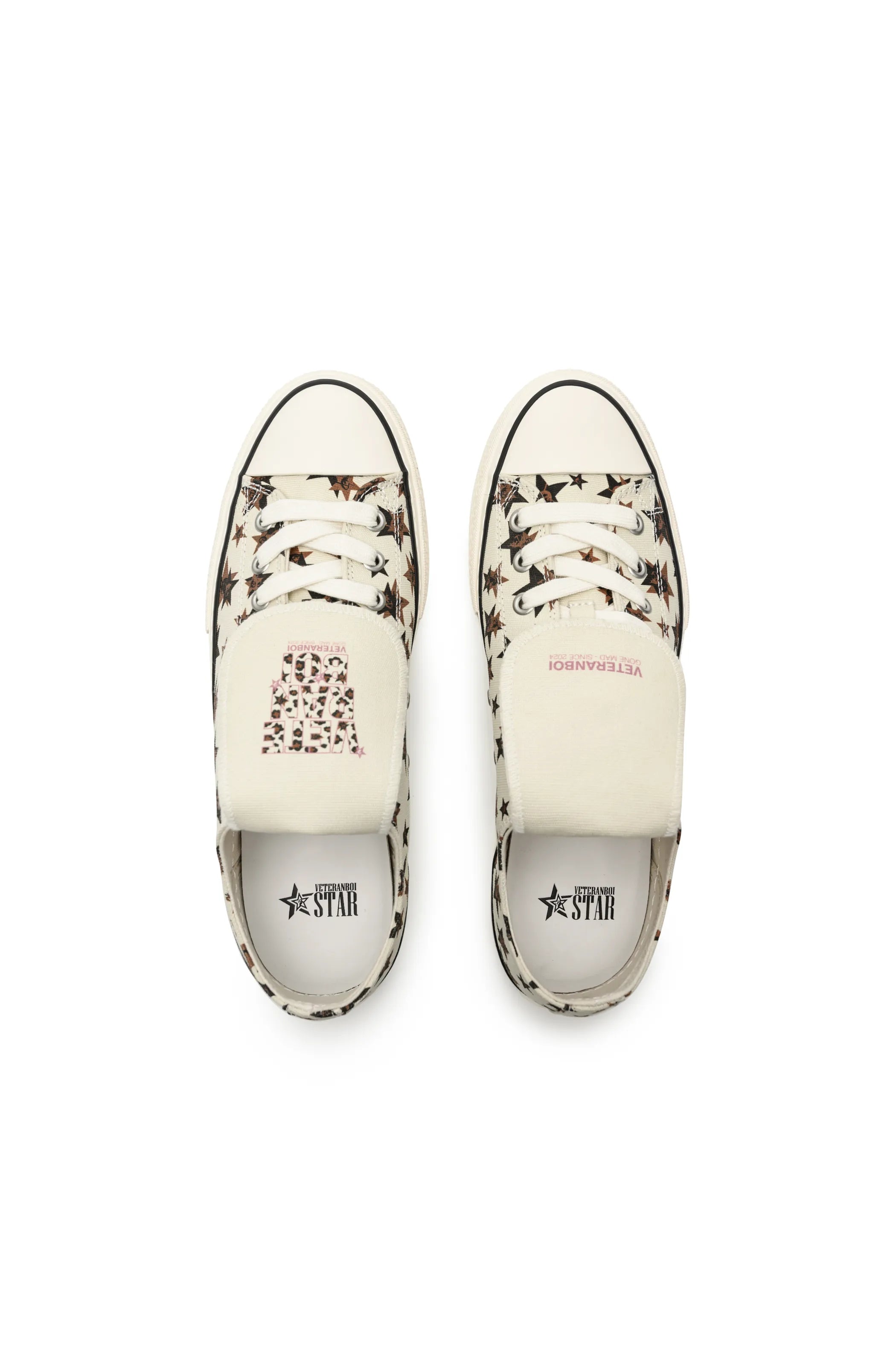 Leopard monogram sneakers