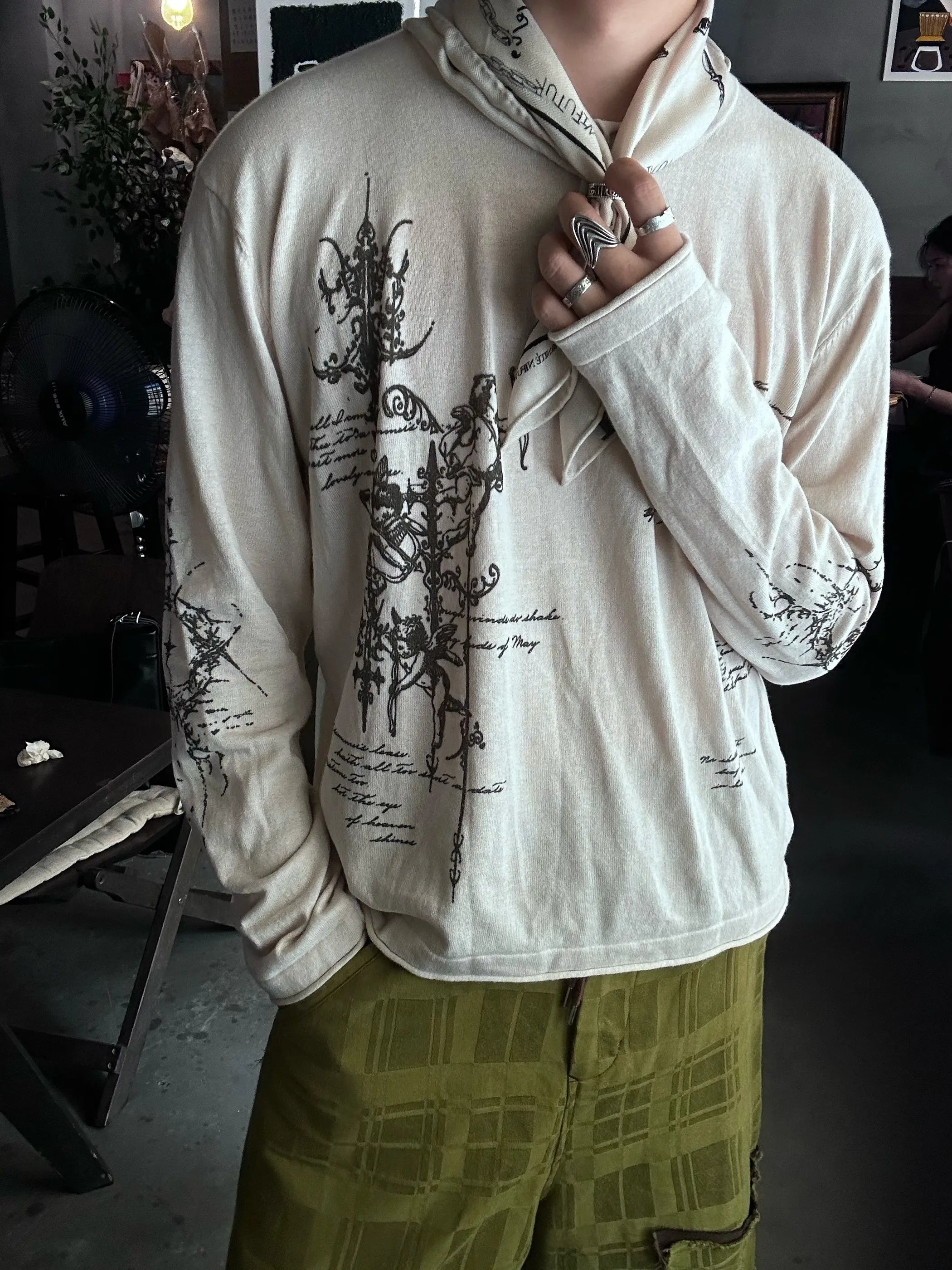 Aria Henry Neck Long-Sleeve Tee
