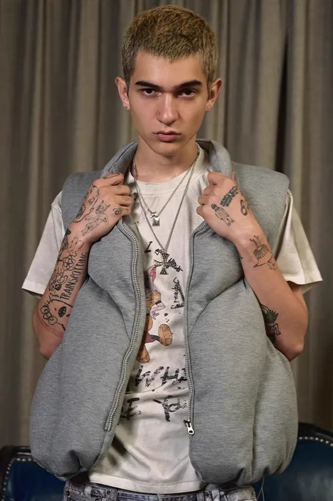 Deconstructed Down-Cotton Vest