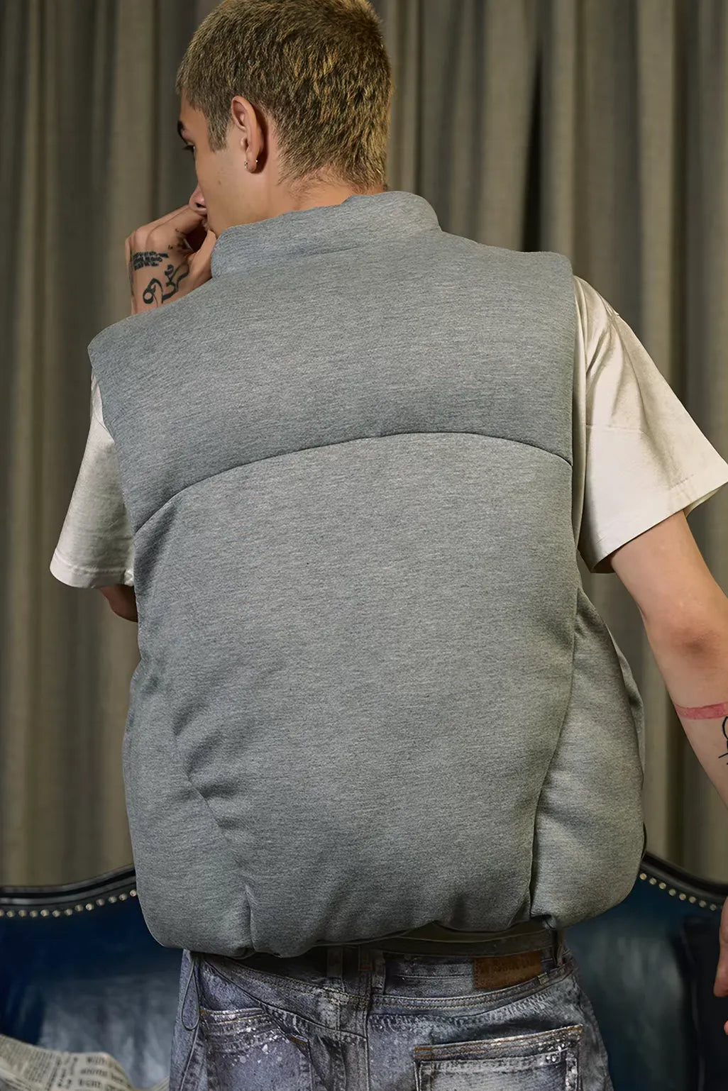 Deconstructed Down-Cotton Vest