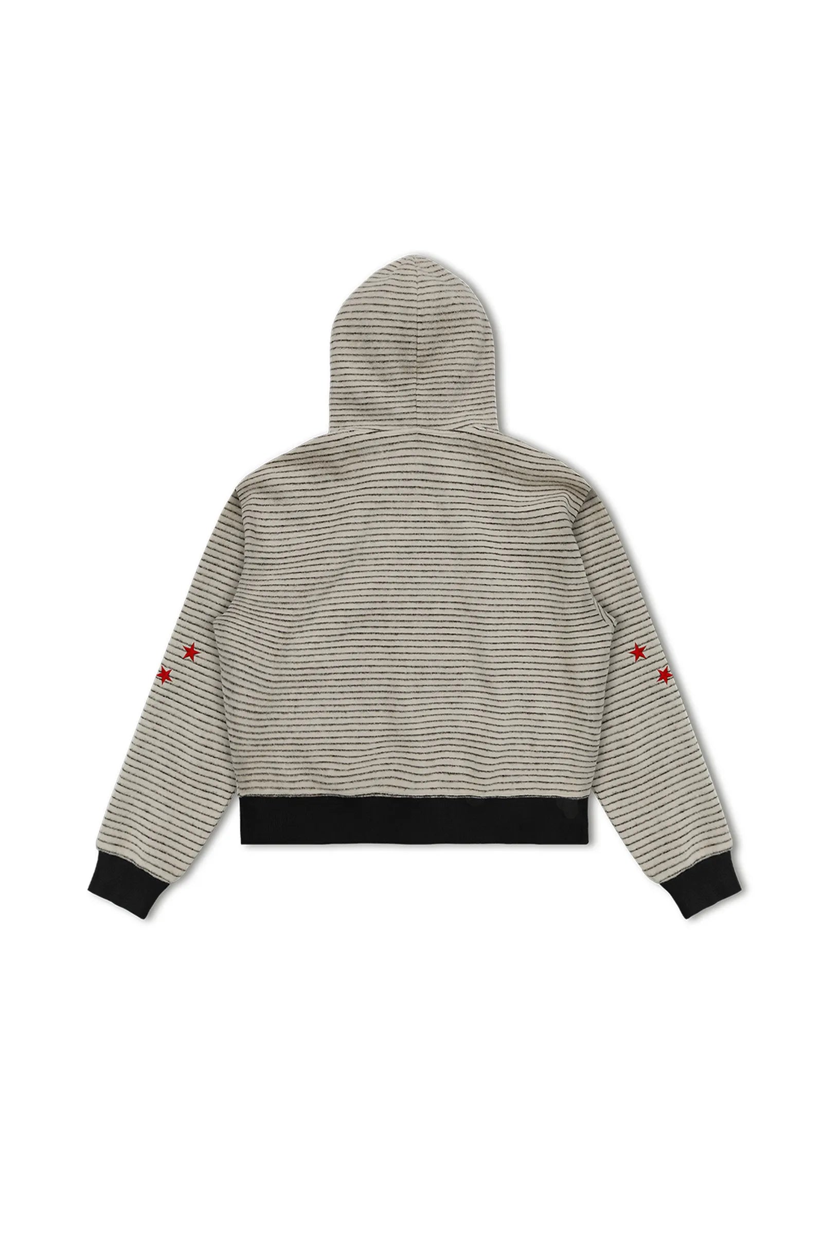 Red Star Unicorn Striped Zip Hoodie