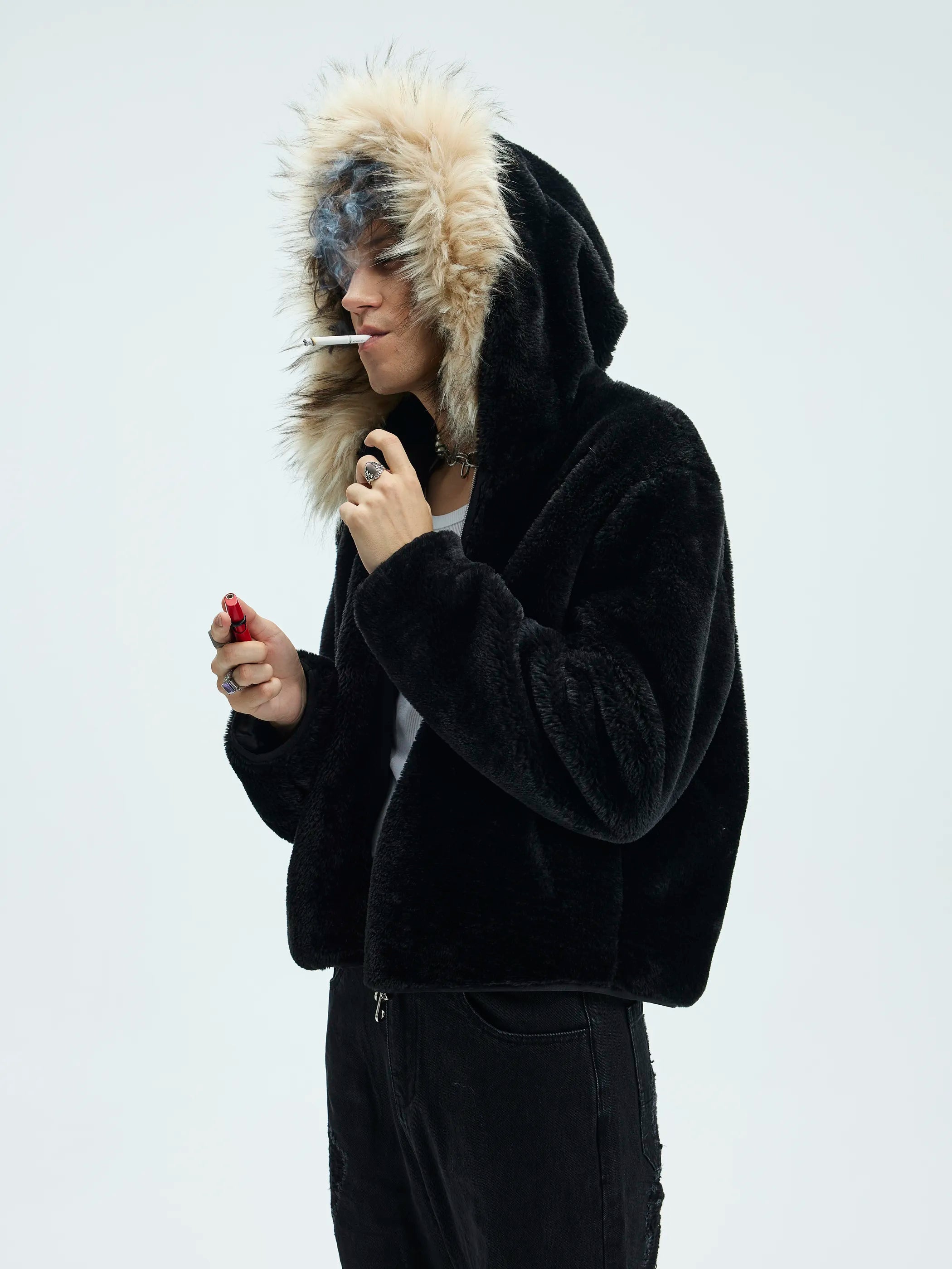 Zip-Off Fleece Hooded Coat