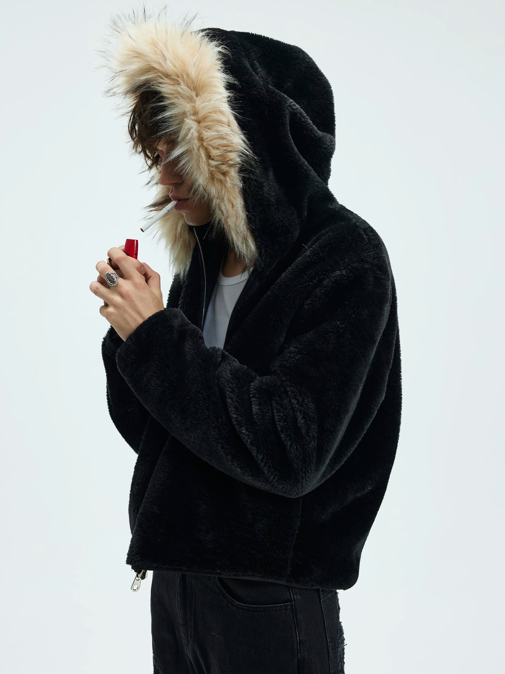 Zip-Off Fleece Hooded Coat