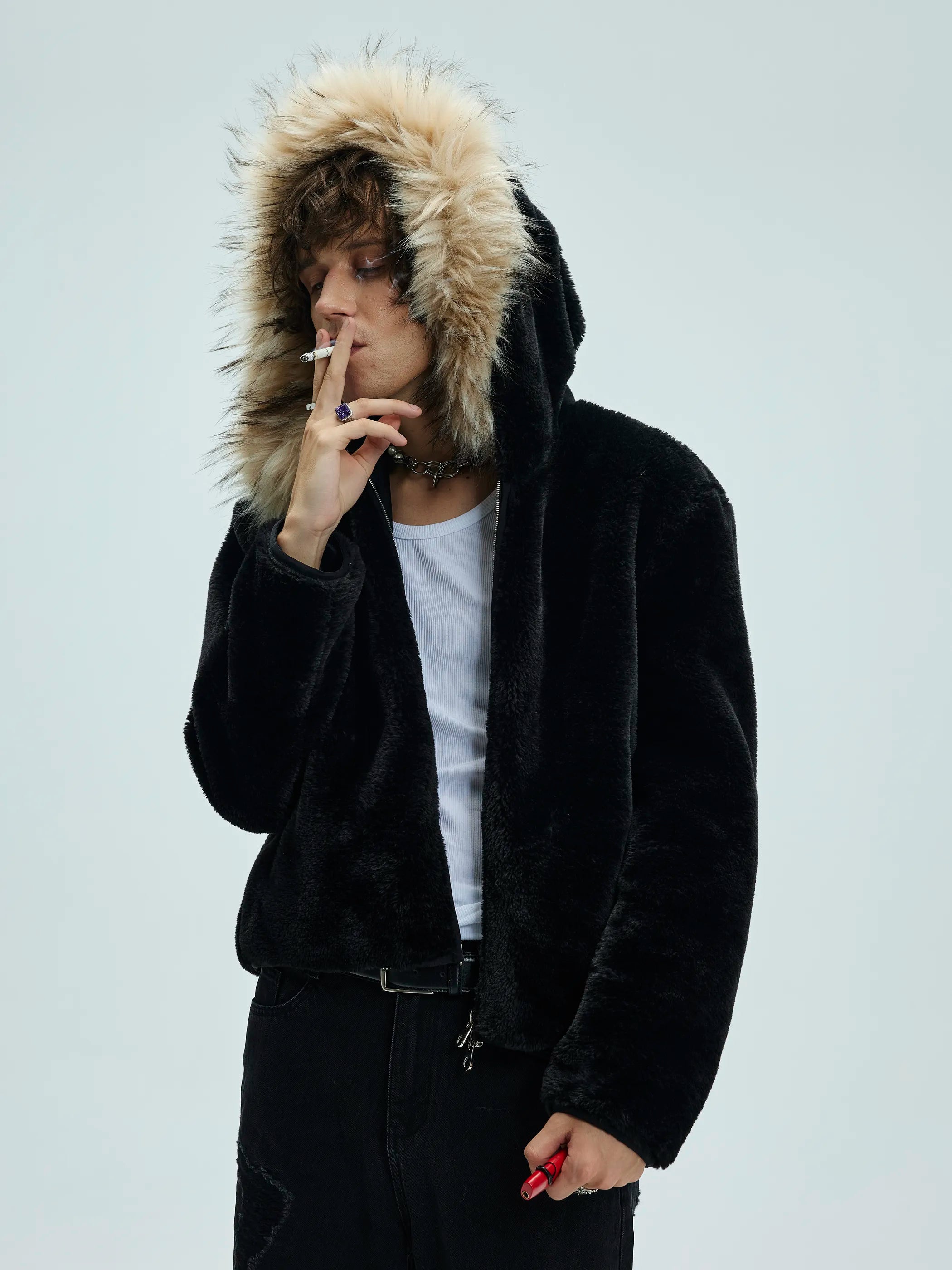 Zip-Off Fleece Hooded Coat