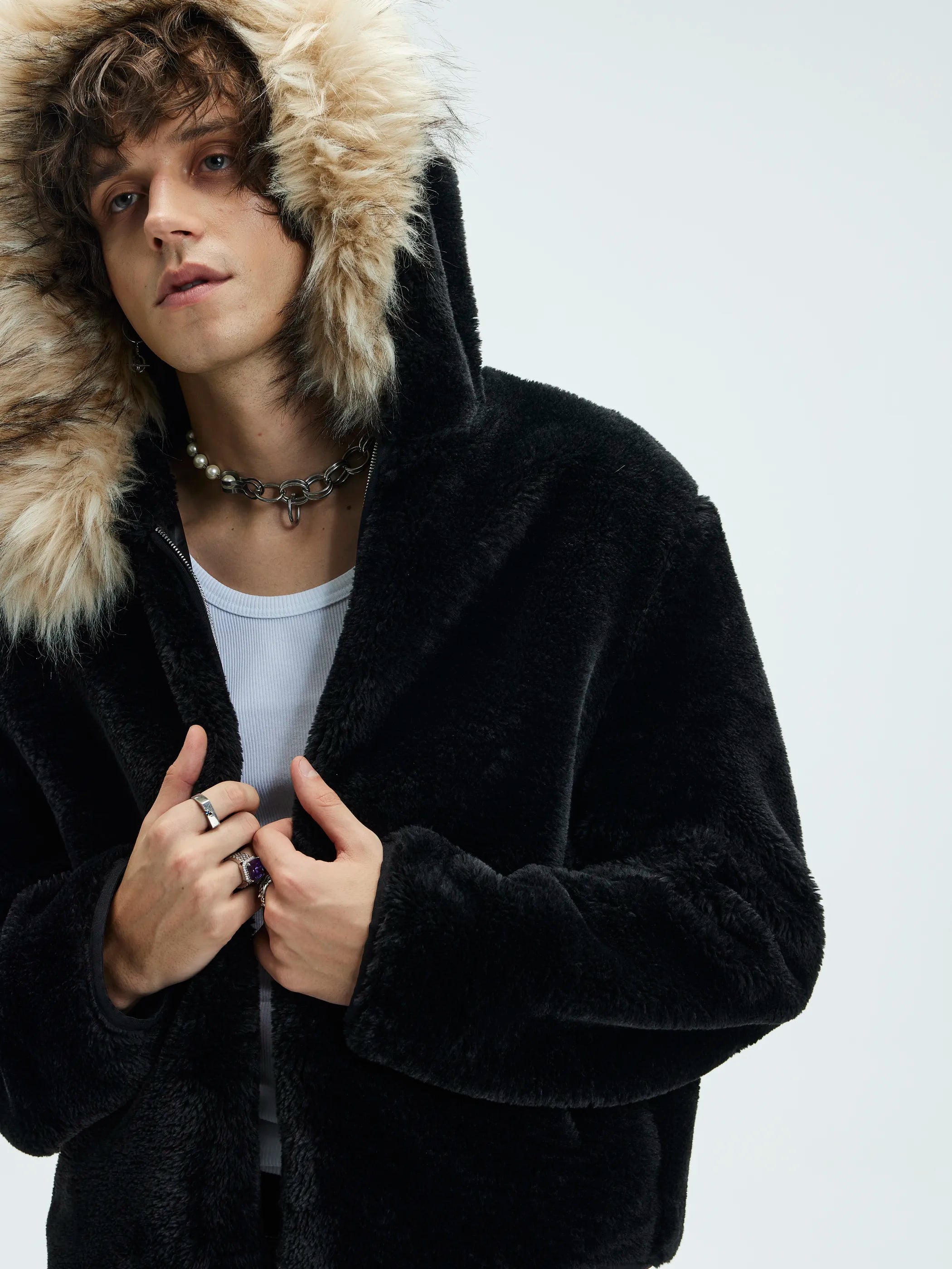 Zip-Off Fleece Hooded Coat