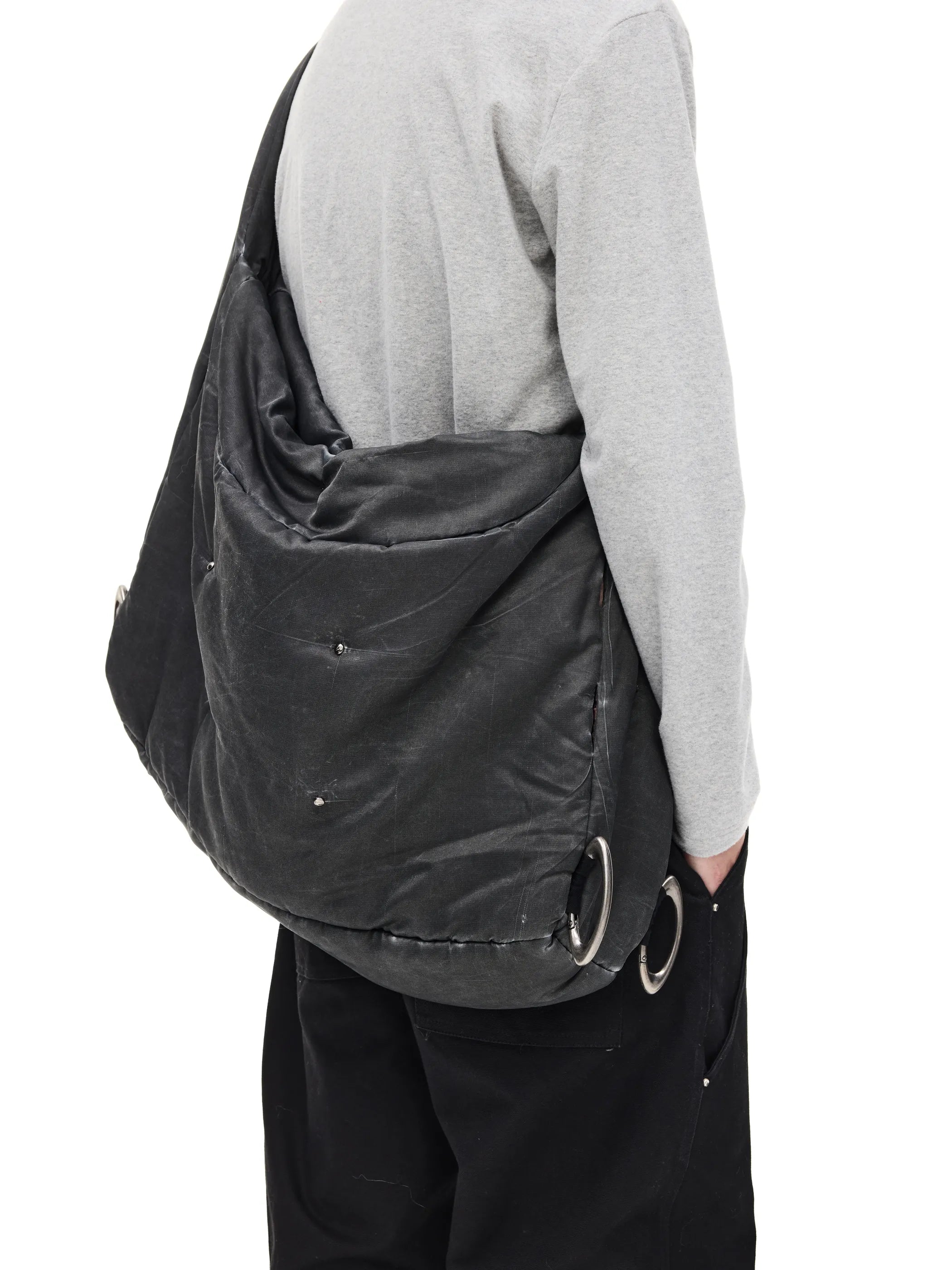 Transformable quilted crossbody bag