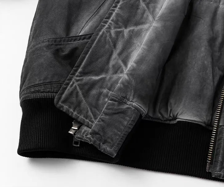 Distressed MA-1 bomber flight jacket