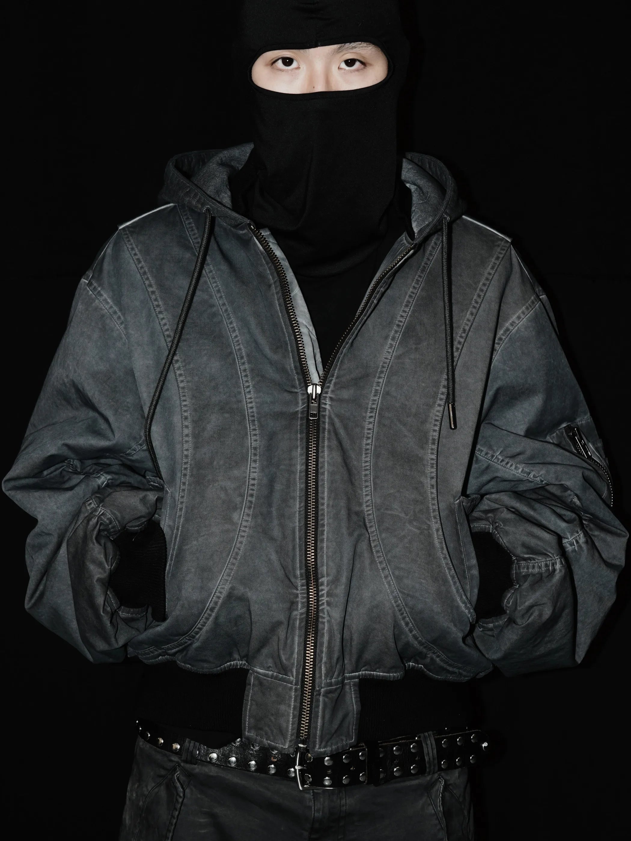 Distressed MA-1 bomber flight jacket
