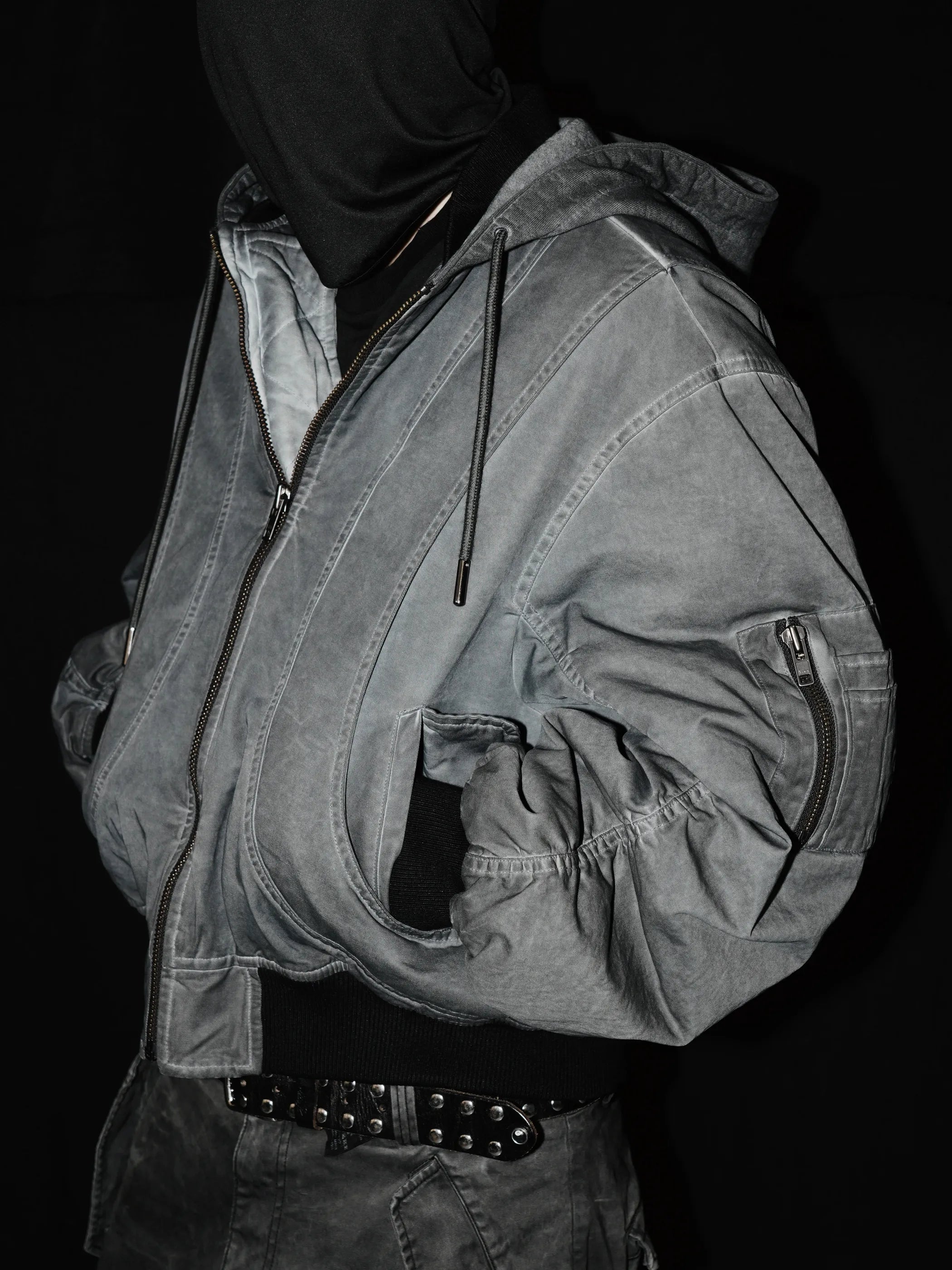 Distressed MA-1 bomber flight jacket