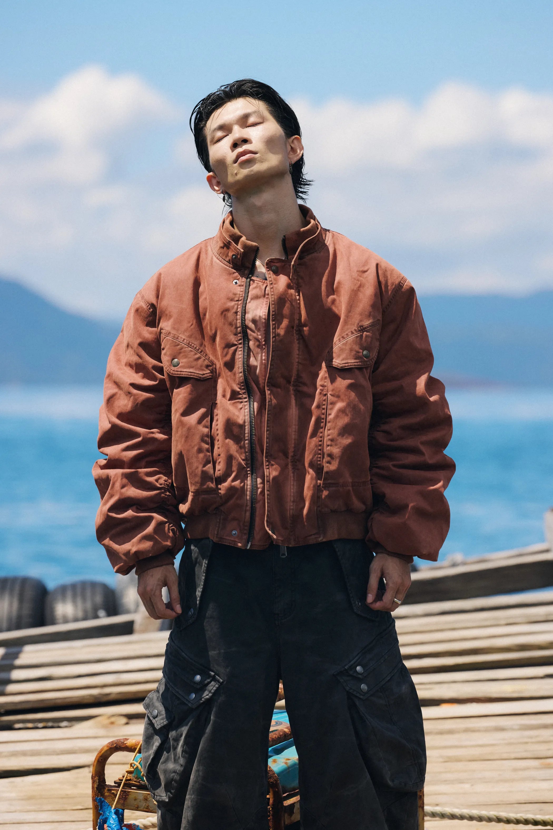 "New Sun" bomber jacket cotton coat