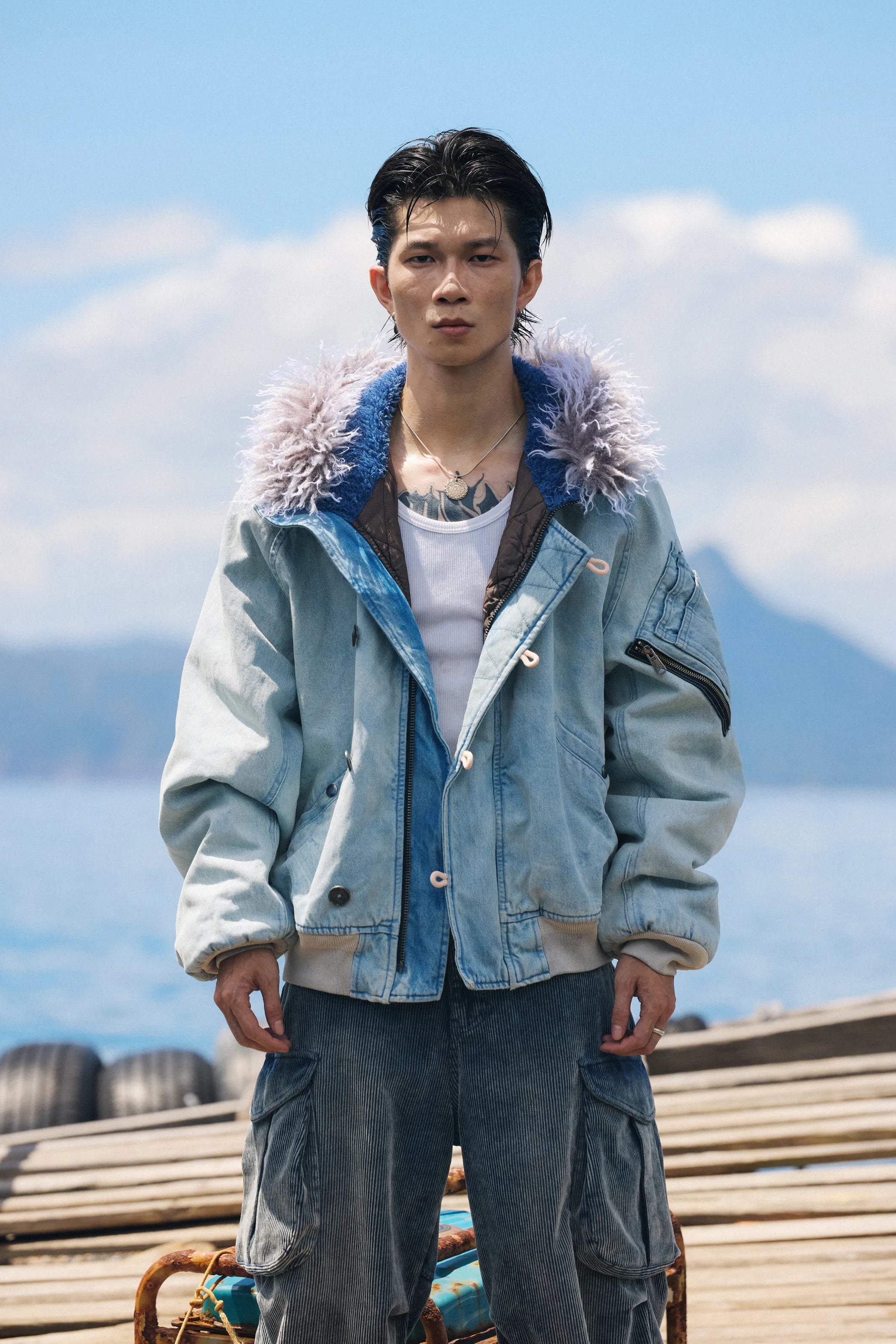 "Swim Until the Sea Turns Blue" N-2B flight jacket