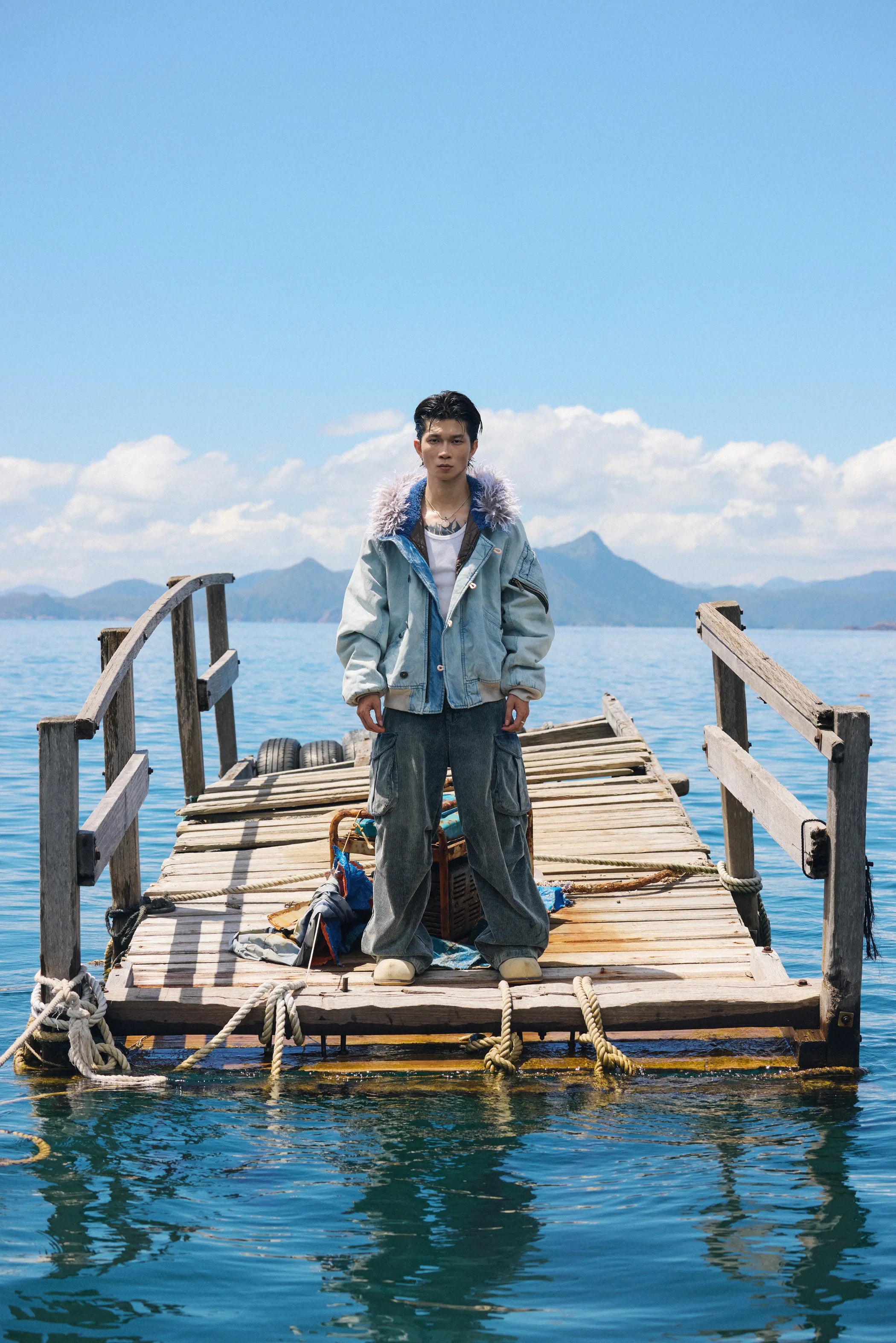 "Swim Until the Sea Turns Blue" N-2B flight jacket