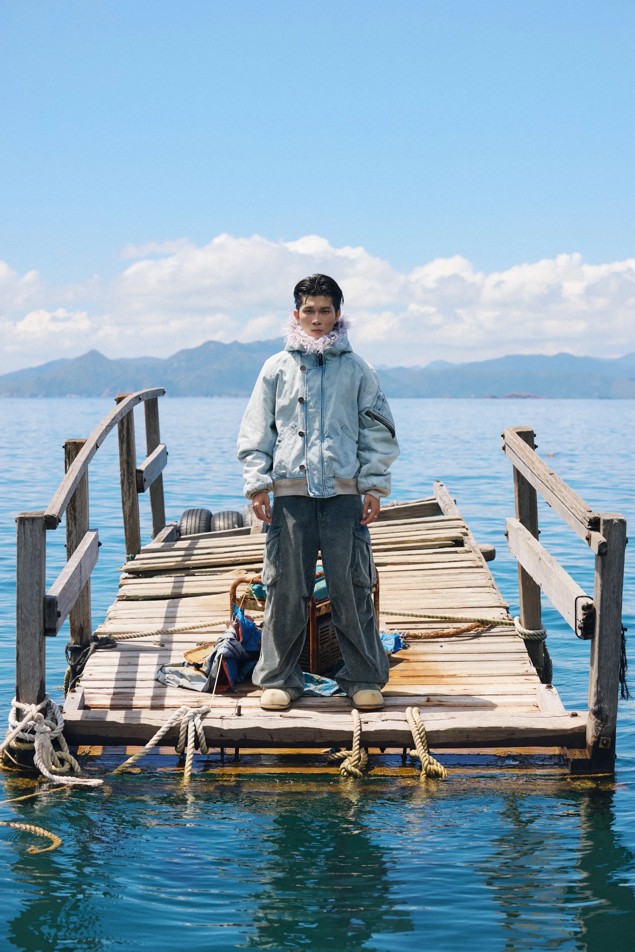 "Swim Until the Sea Turns Blue" N-2B flight jacket