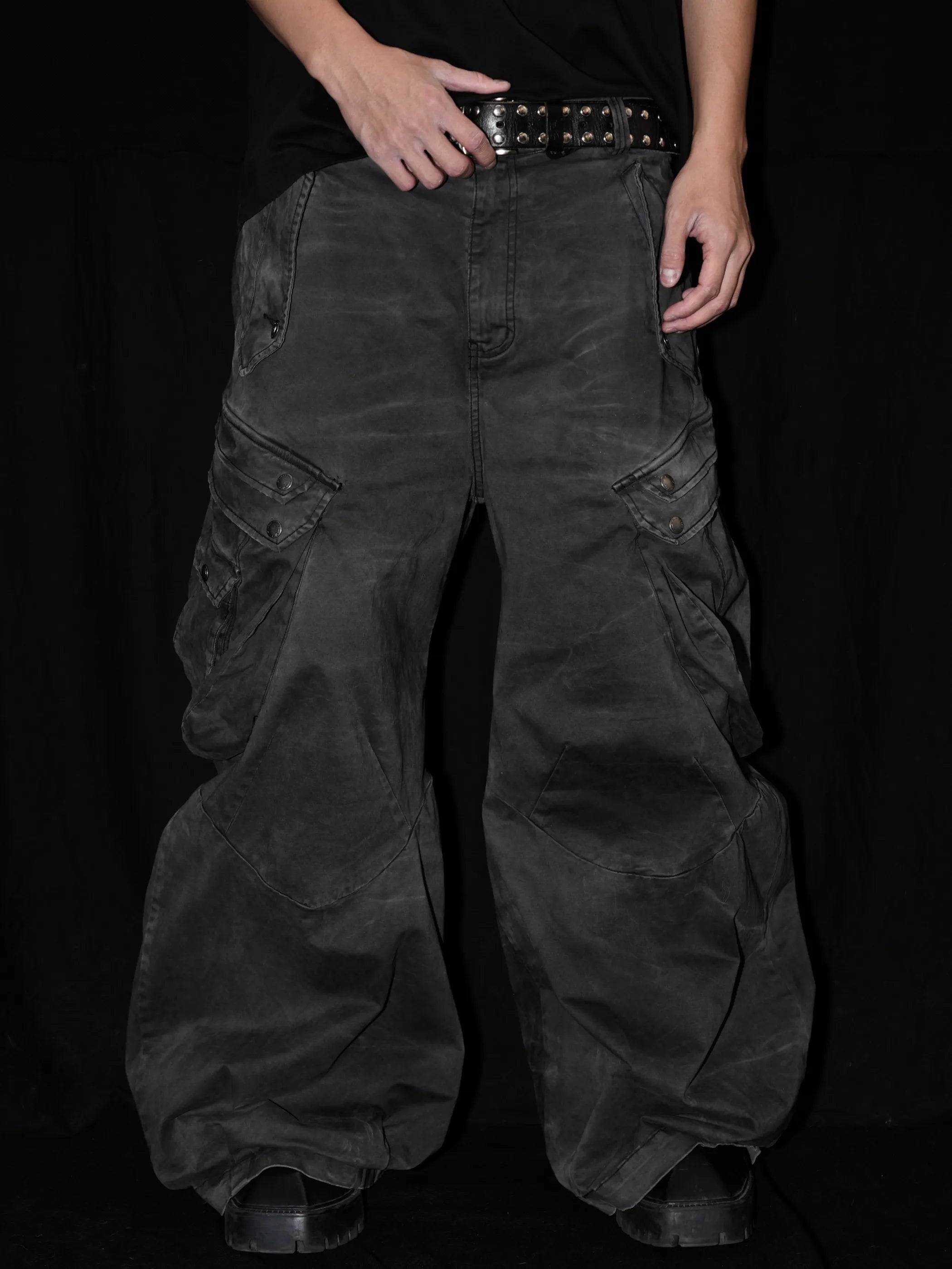 Water ripple bomber cargo pants