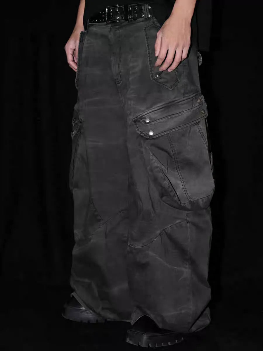 Water ripple bomber cargo pants