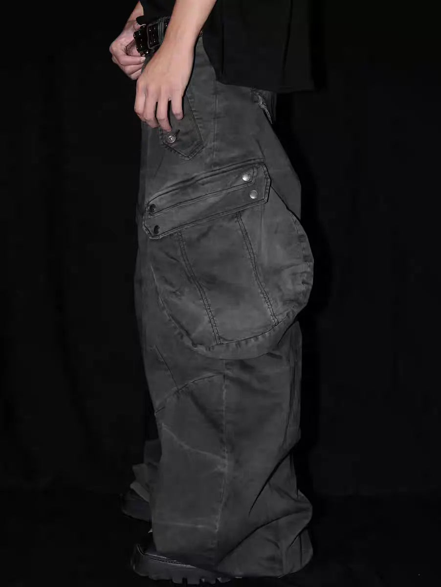 Water ripple bomber cargo pants