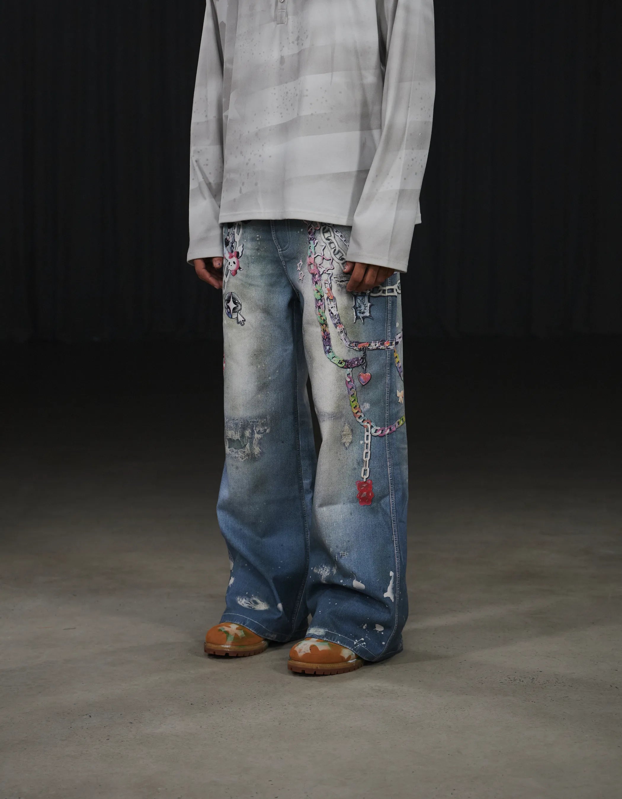 Cartoon Chain Pants
