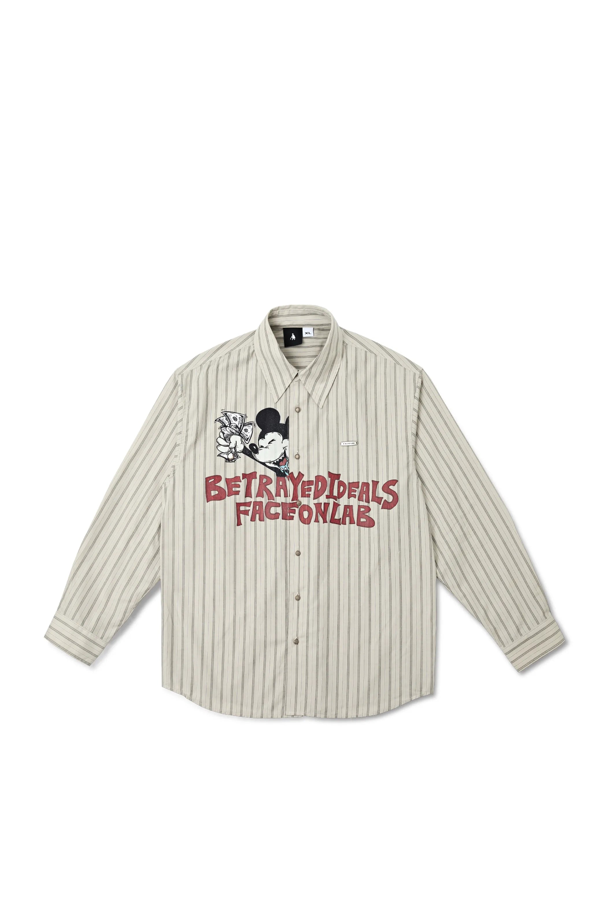 Betrayed Ideals Mickey Striped Shirt