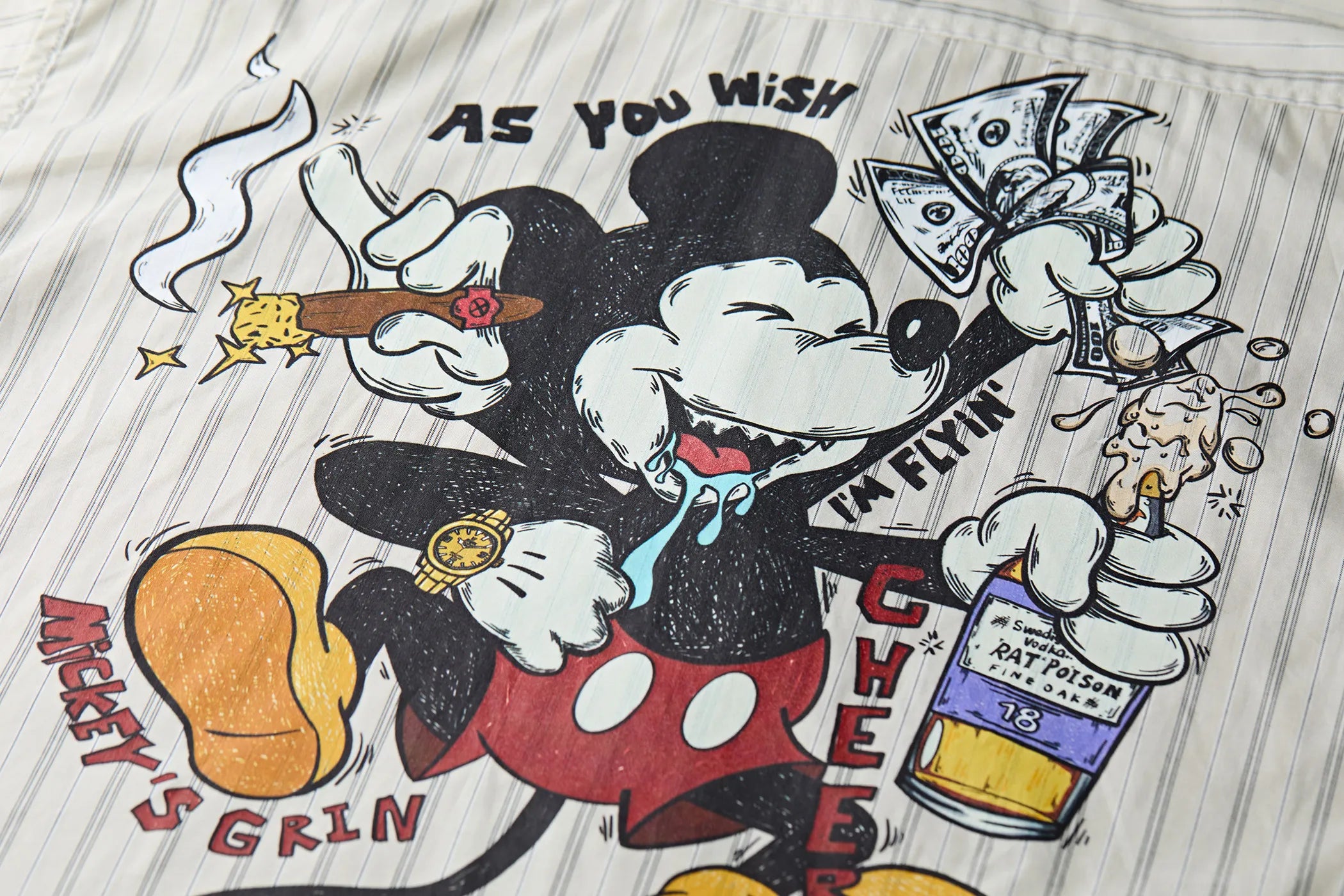 Betrayed Ideals Mickey Striped Shirt