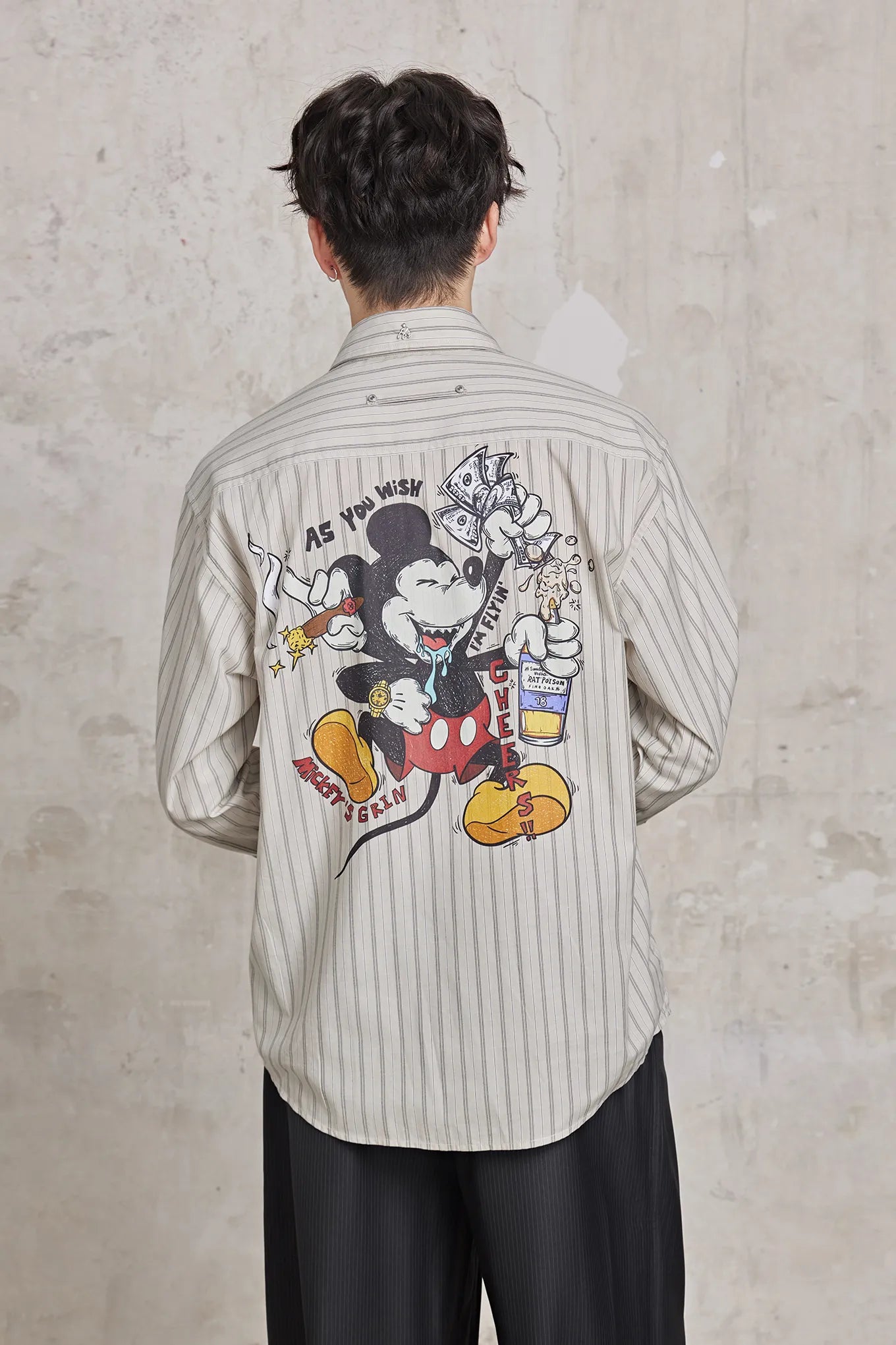 Betrayed Ideals Mickey Striped Shirt