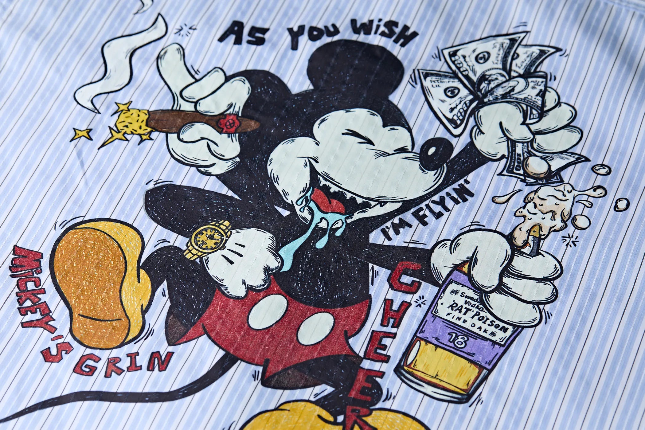 Betrayed Ideals Mickey Striped Shirt