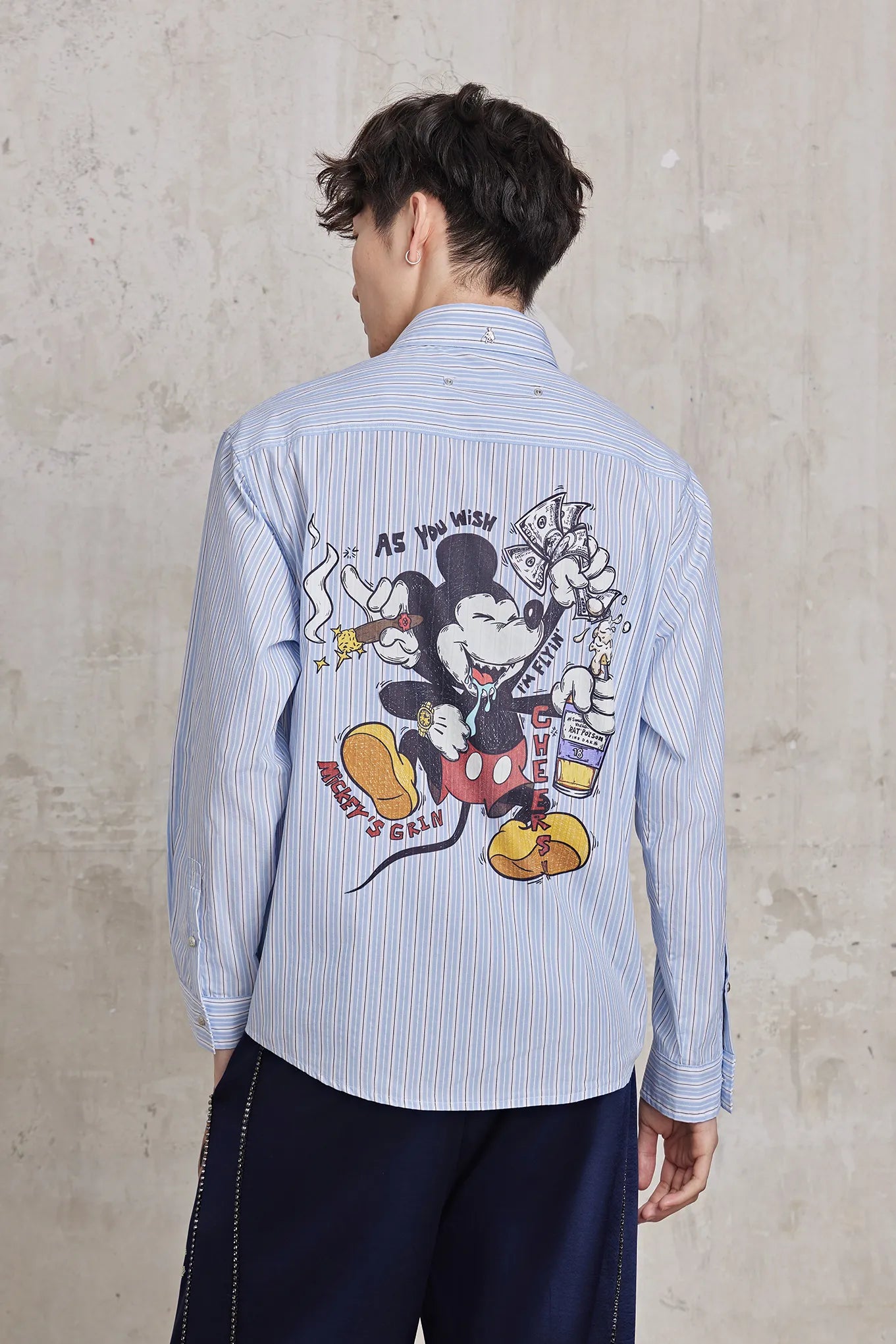 Betrayed Ideals Mickey Striped Shirt